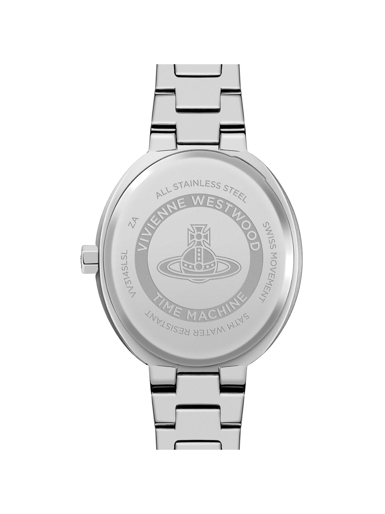 Image 4 of 6 of Vivienne Westwood Armour Quartz Watch with Silver Dial and Stainless Steel Bracelet