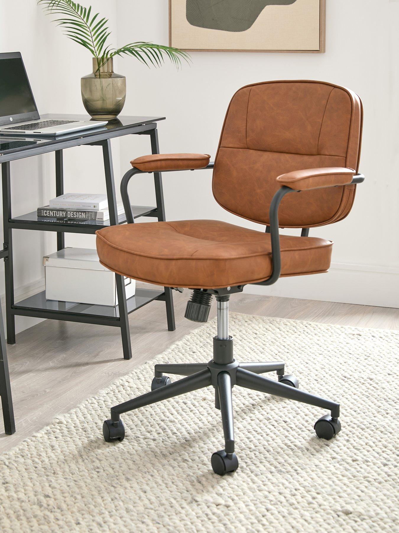 The Very Collection Byrne Faux Leather Office Chair - Tan - FSC® Certified