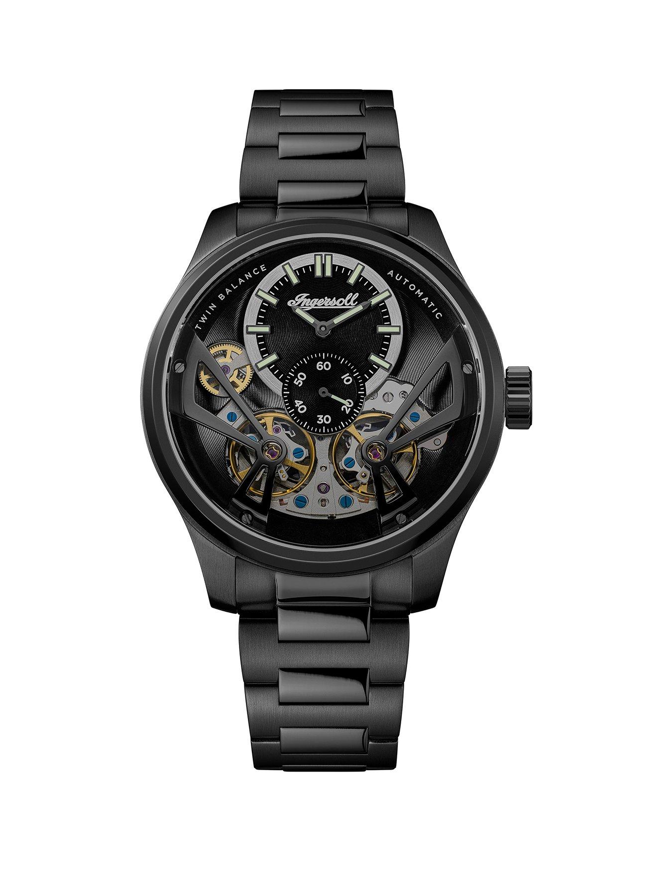 Ingersoll 1892 The Naismith Automatic Mens Watch with Black Dial and IP ...