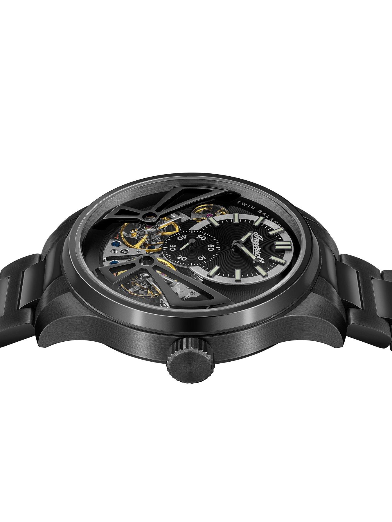 Ingersoll 1892 The Naismith Automatic Mens Watch with Black Dial and IP ...