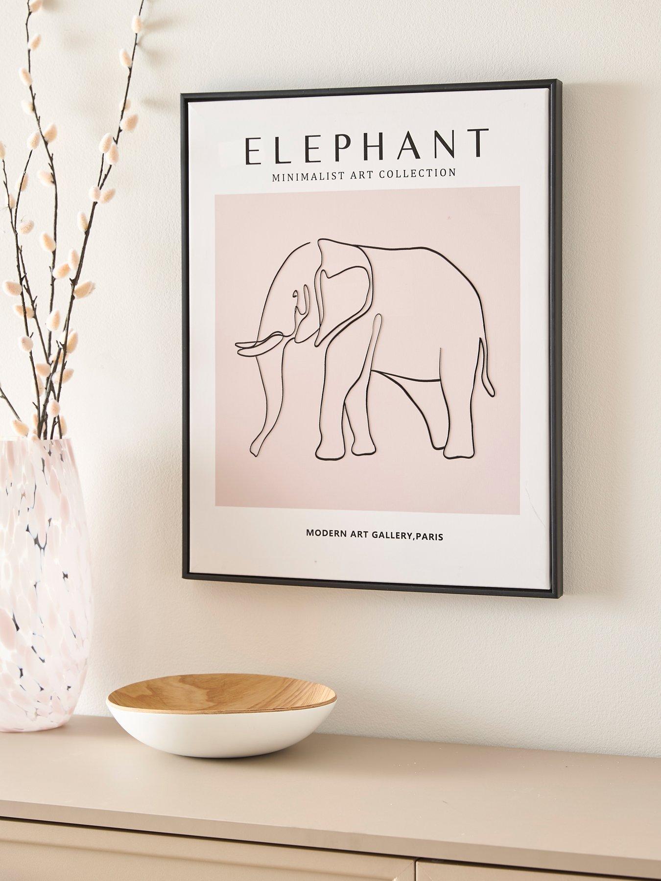 Very Home Minimalist Art Collection – Elephant Printed Wall Art