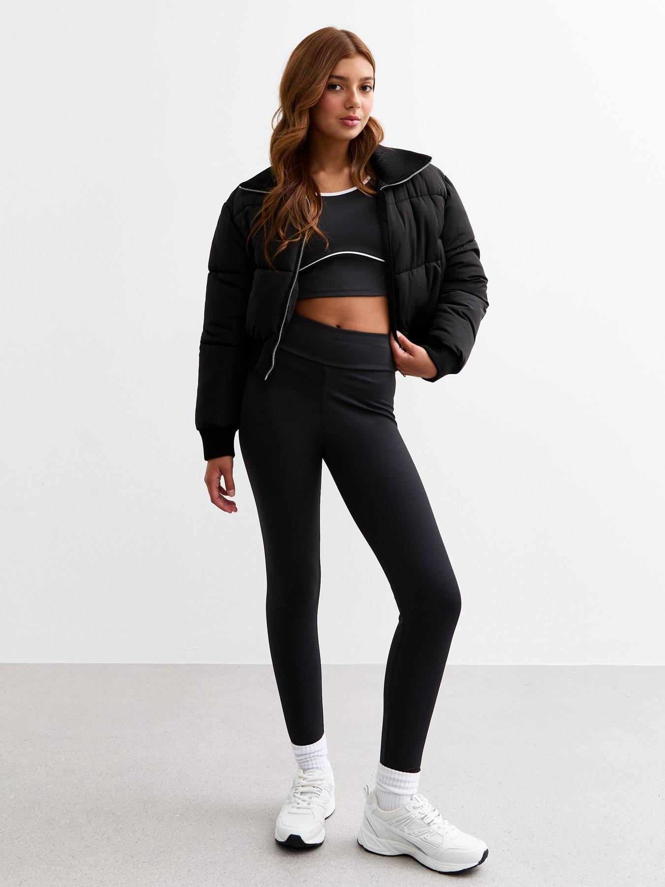  image of new-look-915-girls-piping-long-sleeve-top-black