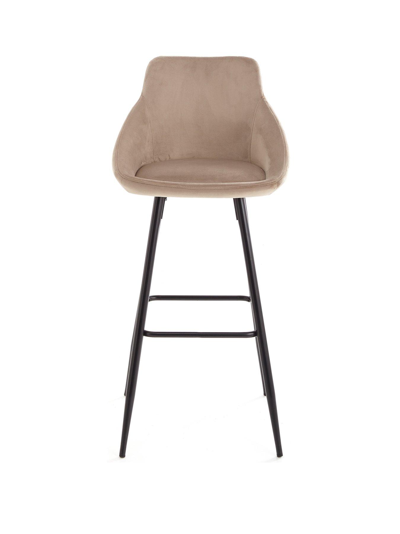  image of very-home-dahlia-bar-stool-minkblacknbsp--fscreg-certified