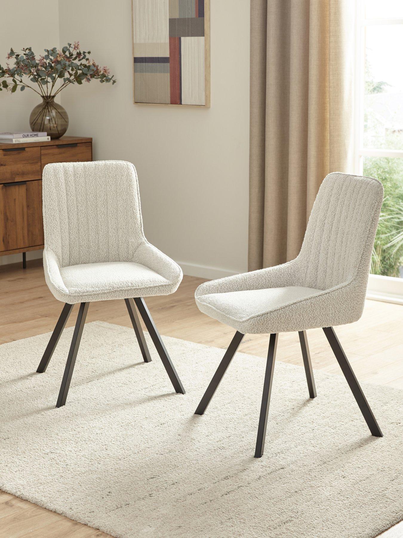 Image 1 of 7 of Very Home Marlow Pair of Boucle Dining Chairs&nbsp;- FSC&reg; Certified