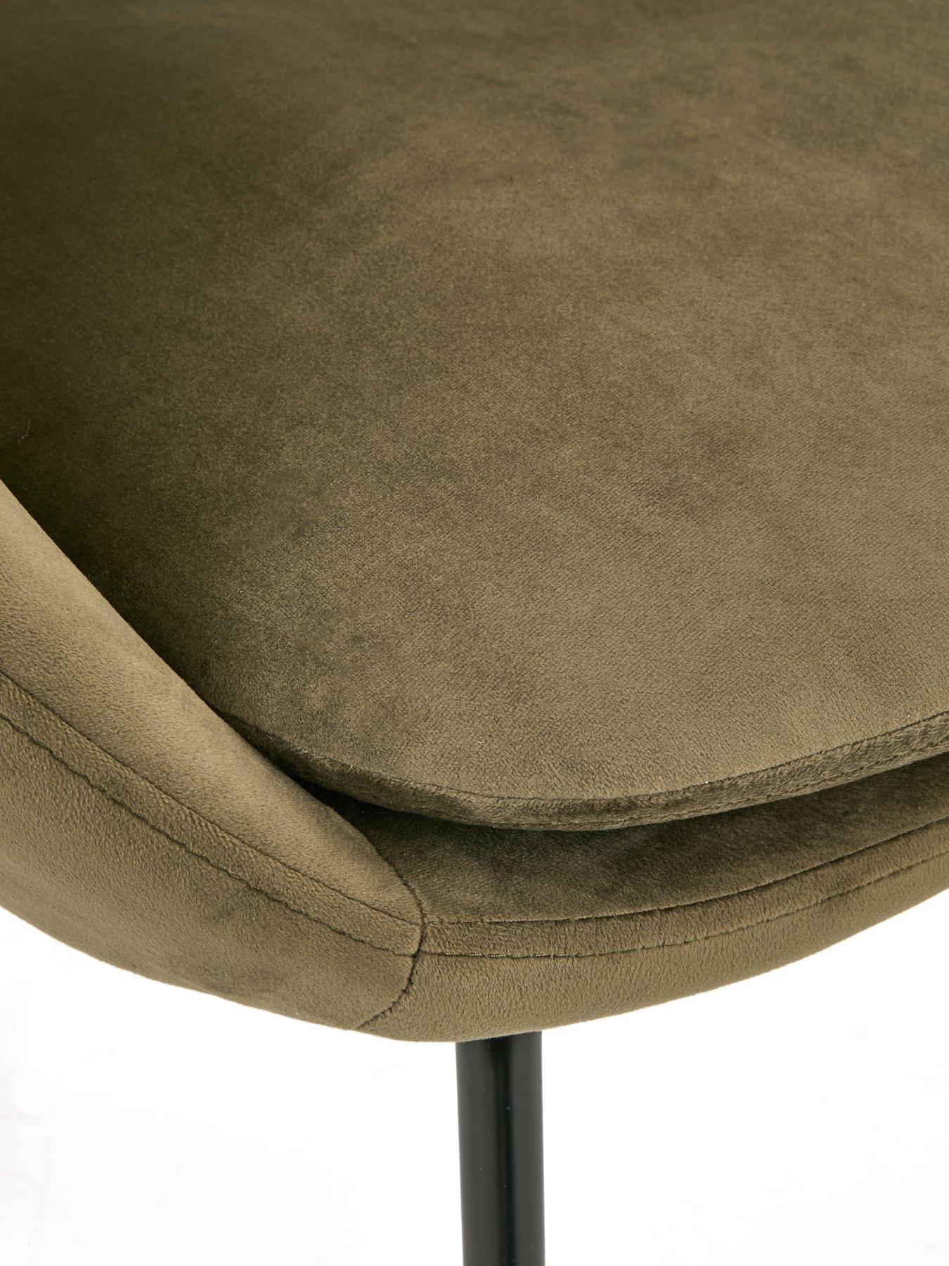 Image 4 of 5 of The Very Collection Pair of Aurelia Dining&nbsp;Chairs - Moss Green/Black - FSC&reg; Certified