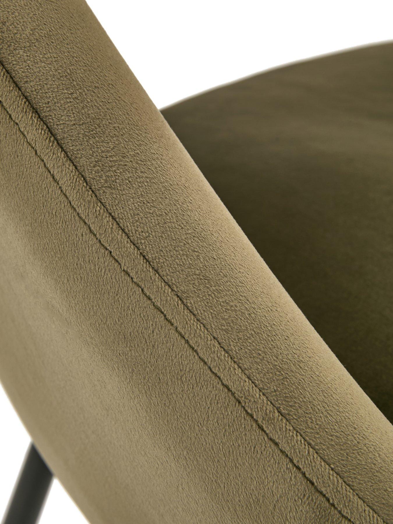 Image 5 of 5 of The Very Collection Pair of Aurelia Dining&nbsp;Chairs - Moss Green/Black - FSC&reg; Certified