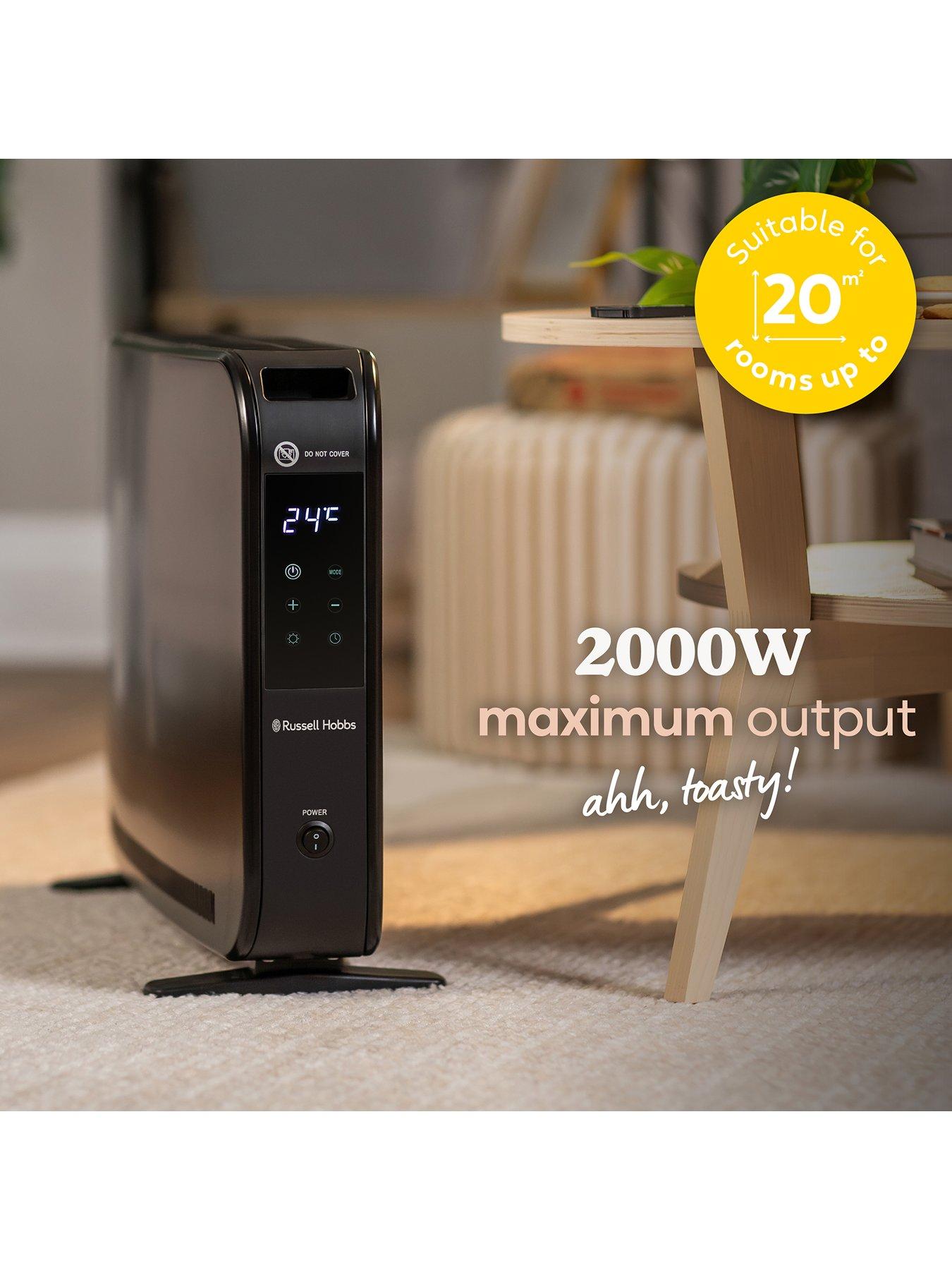 Image 6 of 7 of Russell Hobbs 2kw Digital Touch Panel Convection Heater - Black