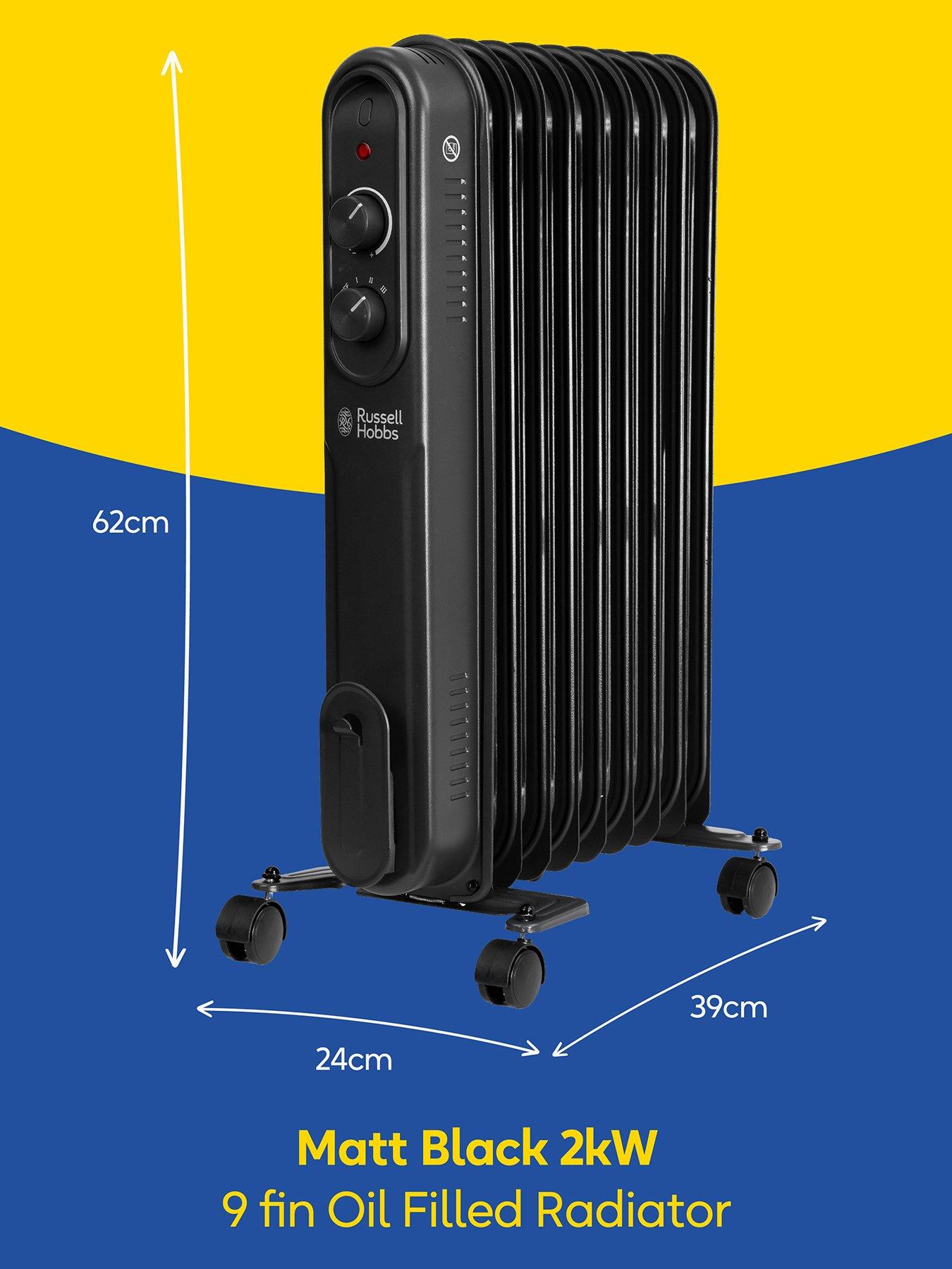  image of russell-hobbs-25kw-oil-filled-radiator-9-finnbsp--black