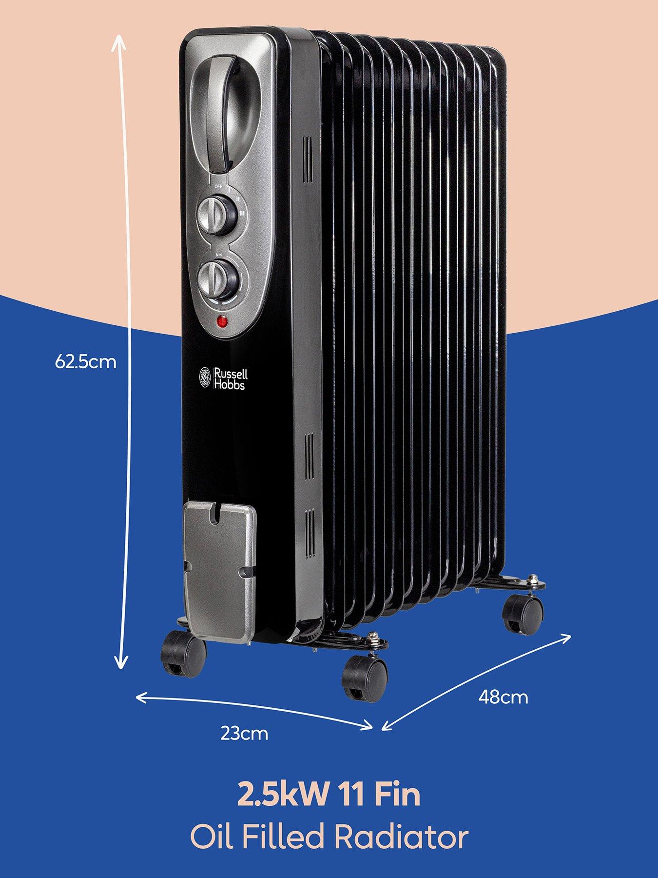  image of russell-hobbs-25kw-oil-filled-radiator-9-finnbsp--matt-black