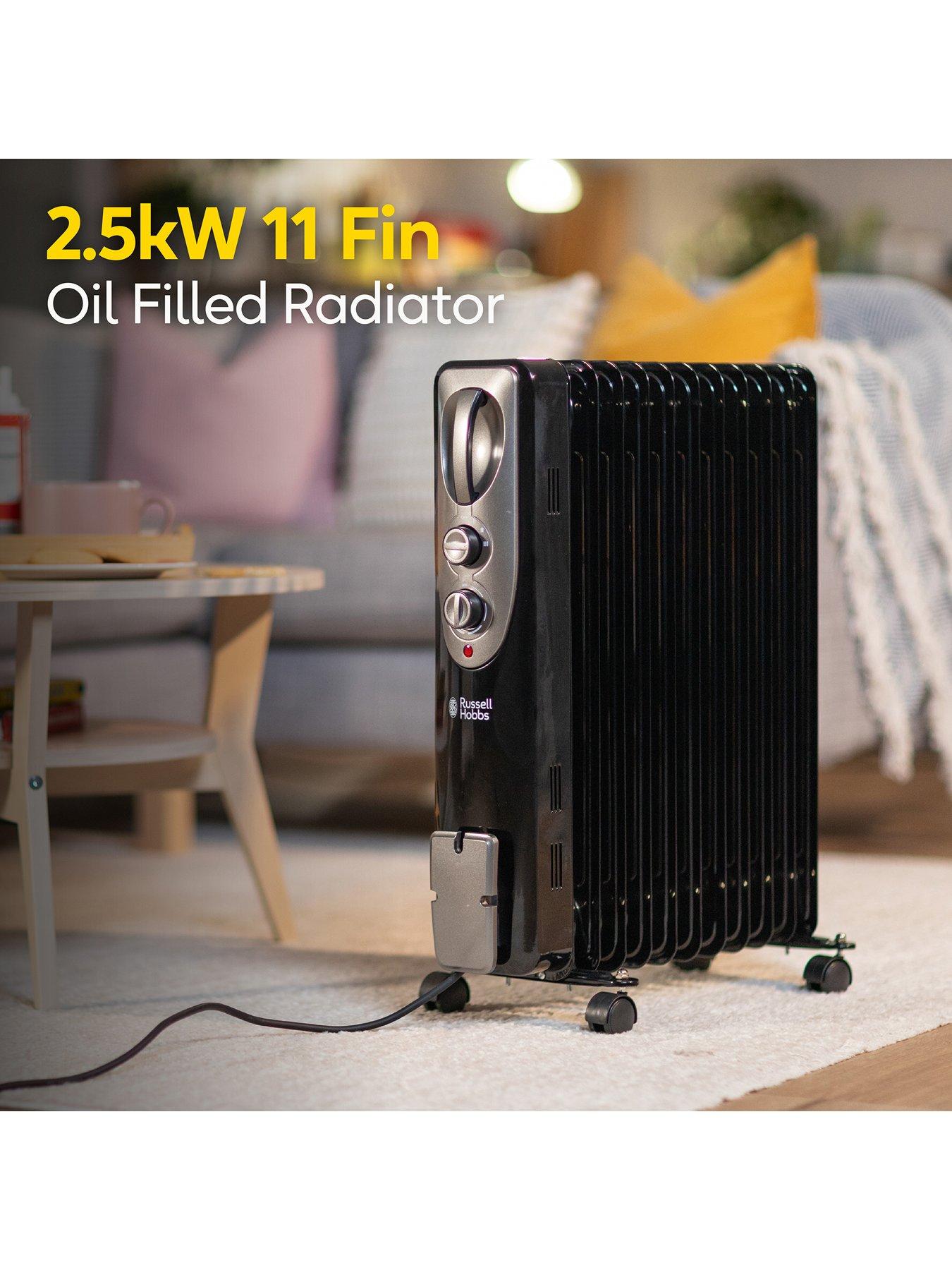  image of russell-hobbs-25kw-oil-filled-radiator-9-finnbsp--matt-black