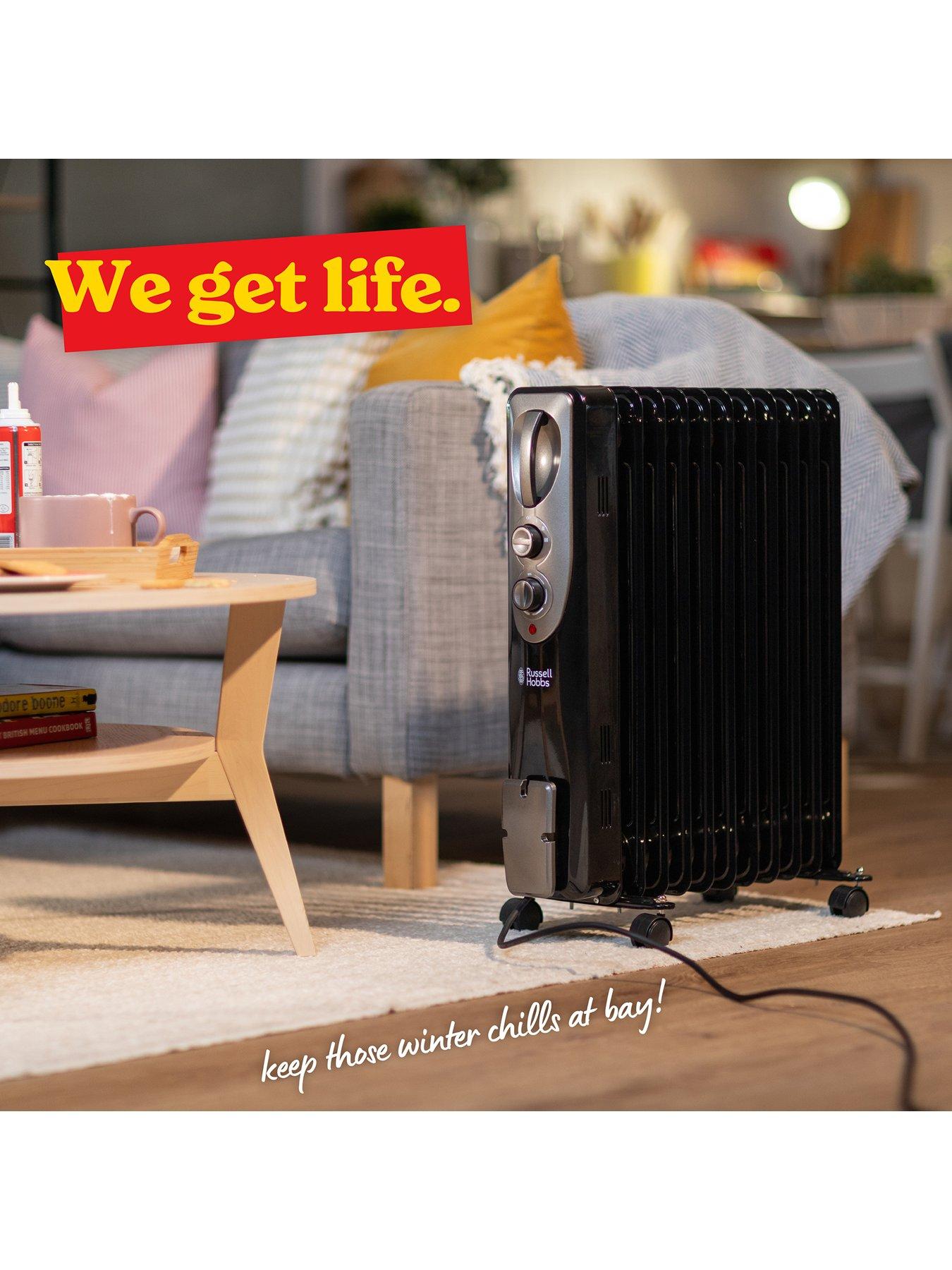  image of russell-hobbs-25kw-oil-filled-radiator-9-finnbsp--matt-black