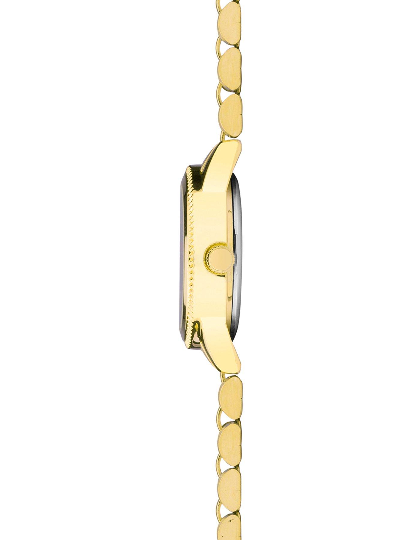  image of sekonda-womens-classic-gold-stainless-steel-bracelet-with-champagne-dial-analogue-gift-set