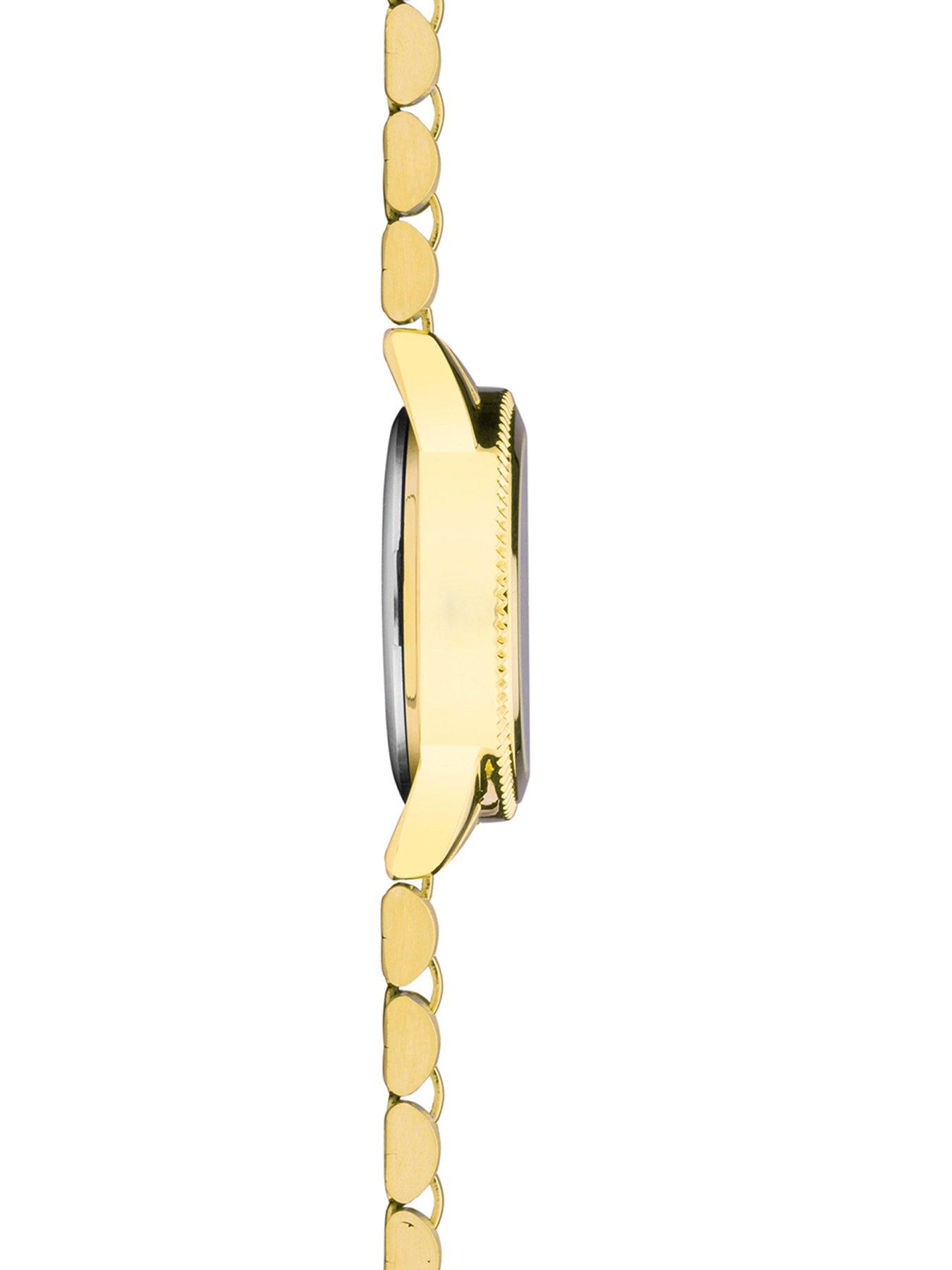  image of sekonda-womens-classic-gold-stainless-steel-bracelet-with-champagne-dial-analogue-gift-set