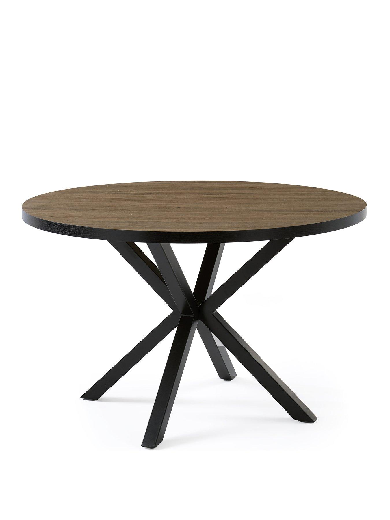 Image 3 of 7 of Very Home Oslo 120&nbsp;cm Round Dining Table - Oak/Black&nbsp;- FSC&reg; Certified