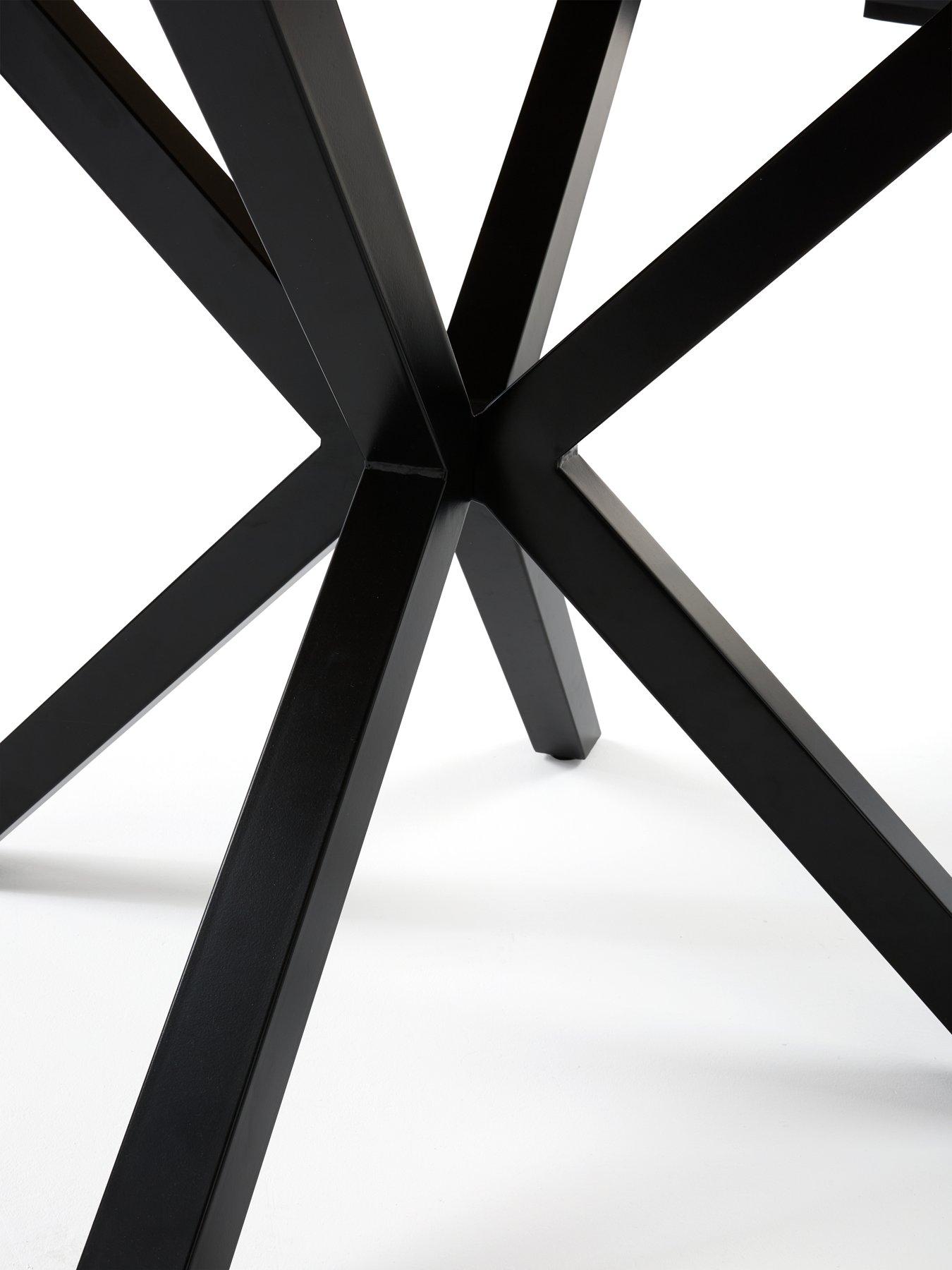 Image 4 of 7 of Very Home Oslo 120&nbsp;cm Round Dining Table - Oak/Black&nbsp;- FSC&reg; Certified