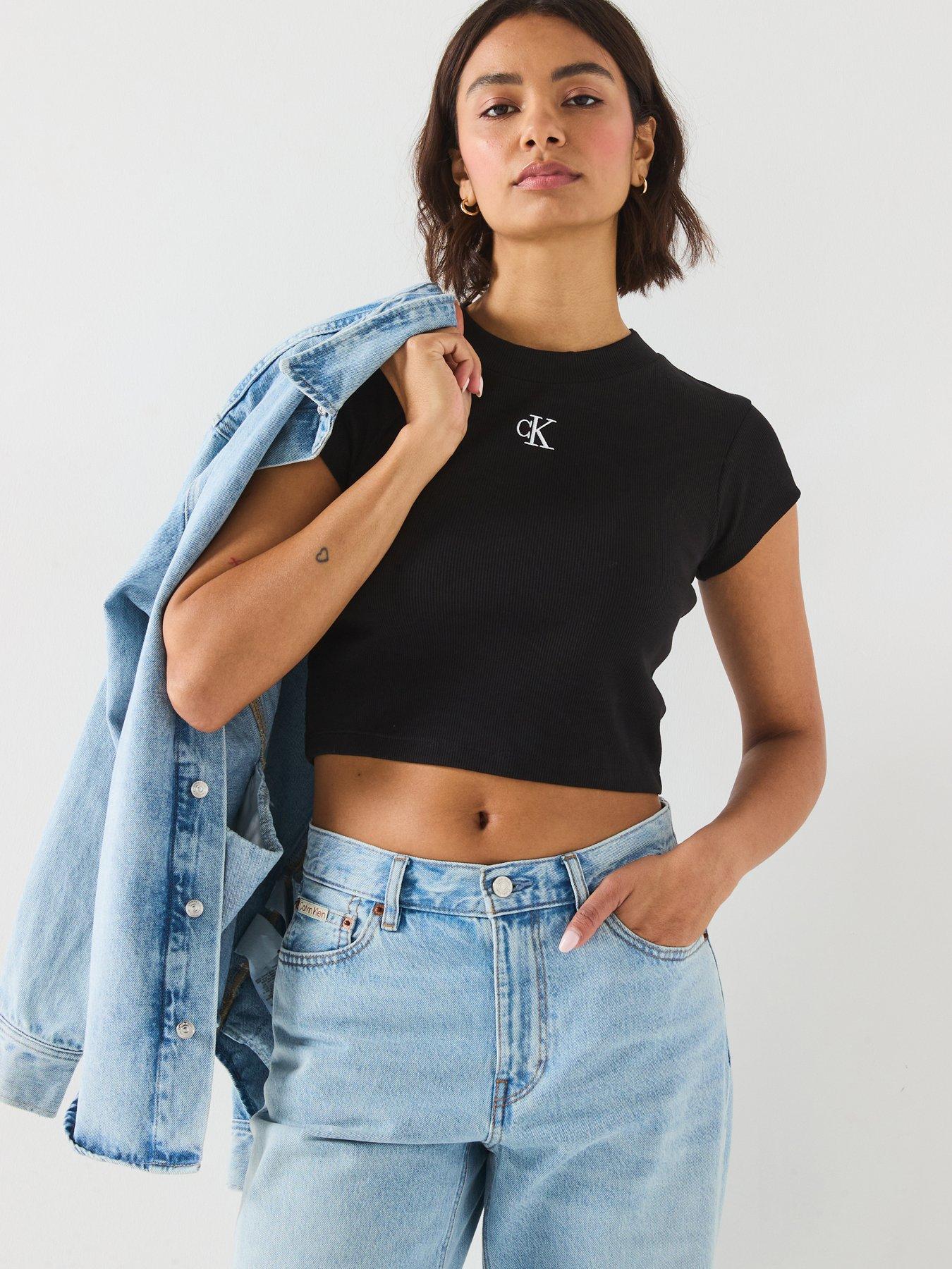 undefined Ribbed Logo Baby T-Shirt - Black