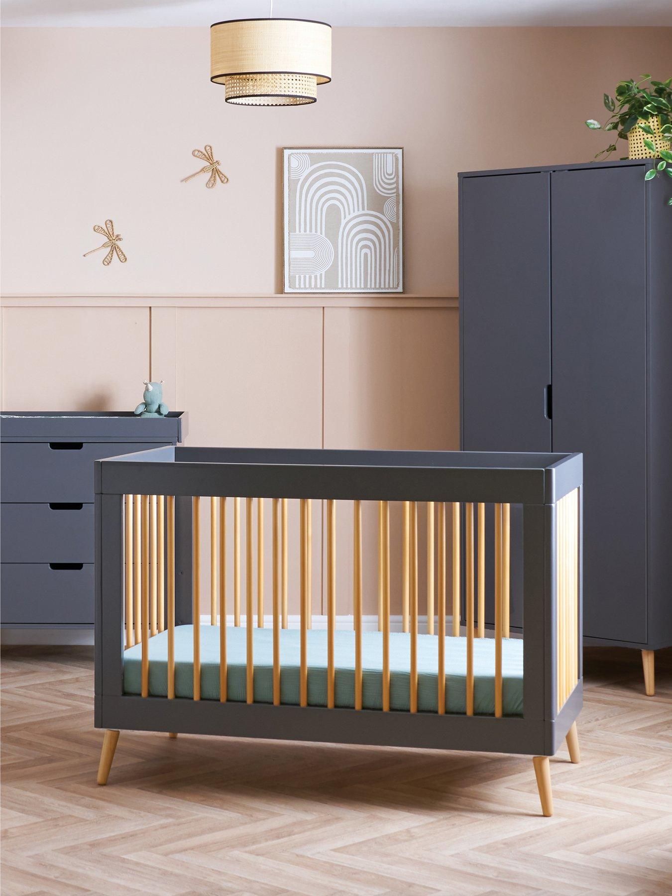 Obaby Maya Mini 3 Piece Room Set - Slate with Natural