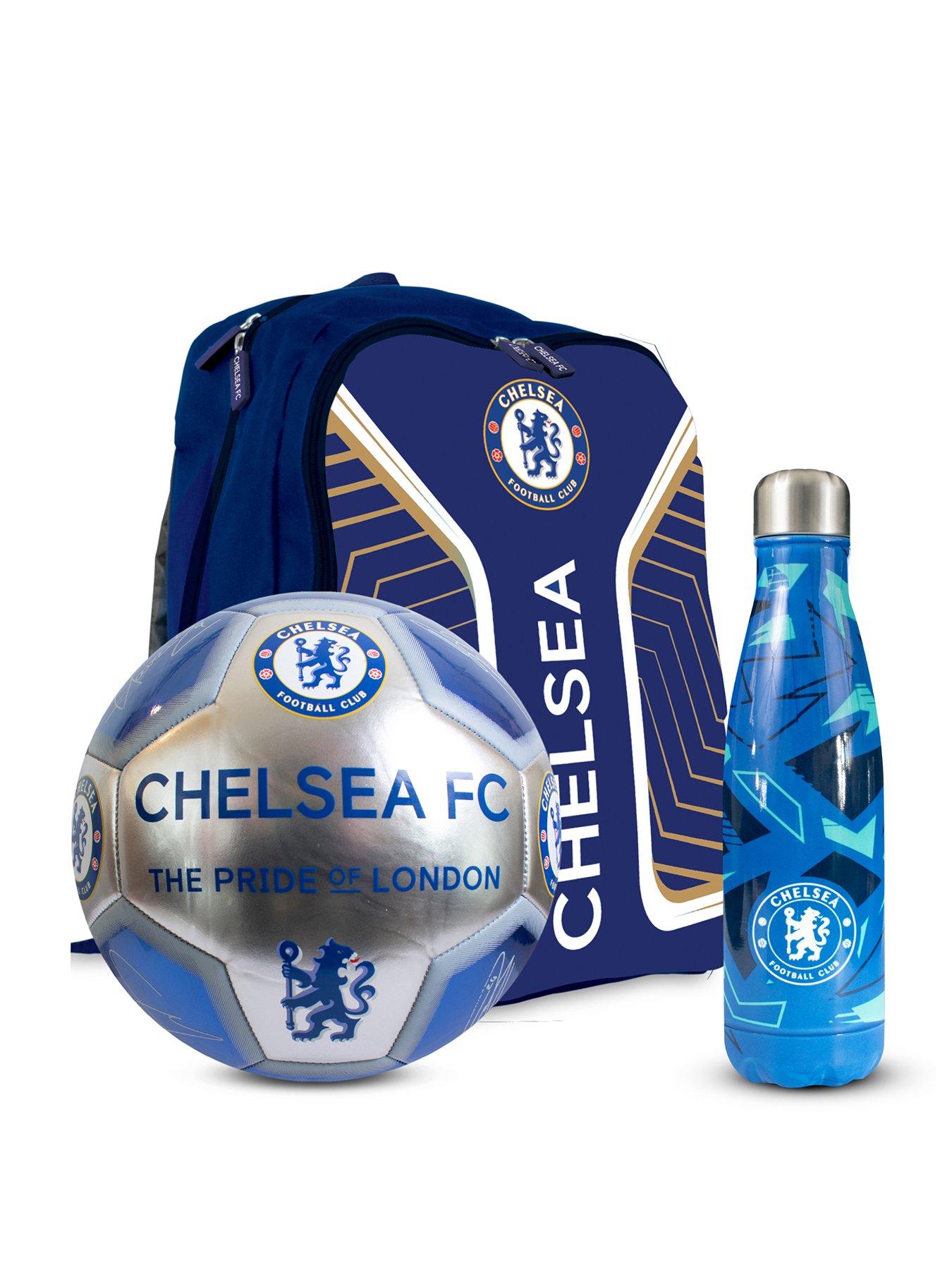 undefined Football Bundle: Size 5 Metallic Signature Football, 500ml Stainless Steel Vacuum Flask  &  Large Backpack