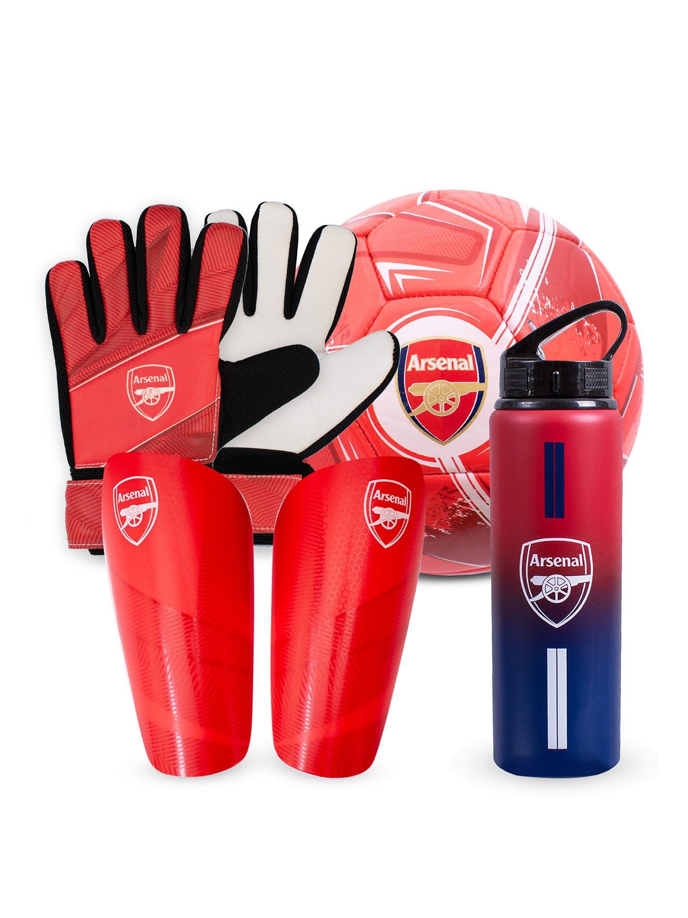  image of football-bundle-750ml-aluminium-bottle-shin-pads-goalkeeper-gloves-amp-size-5-turbine-ball