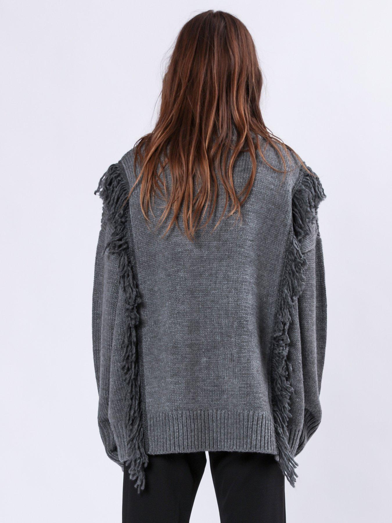  image of religion-jamie-oversized-roll-neck-jumper-grey