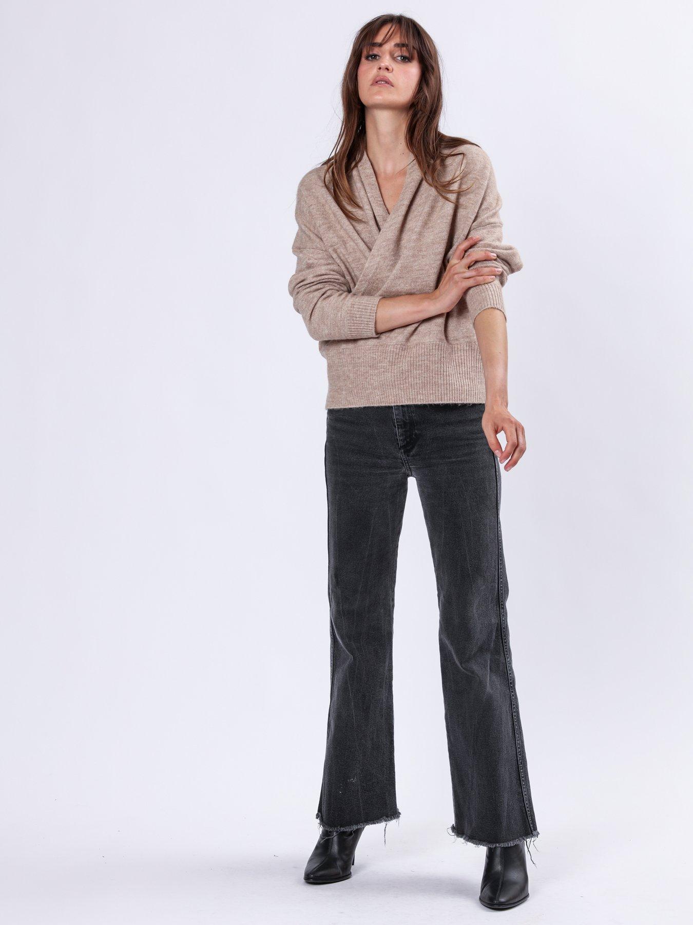  image of religion-shawl-wrap-jumper-beige