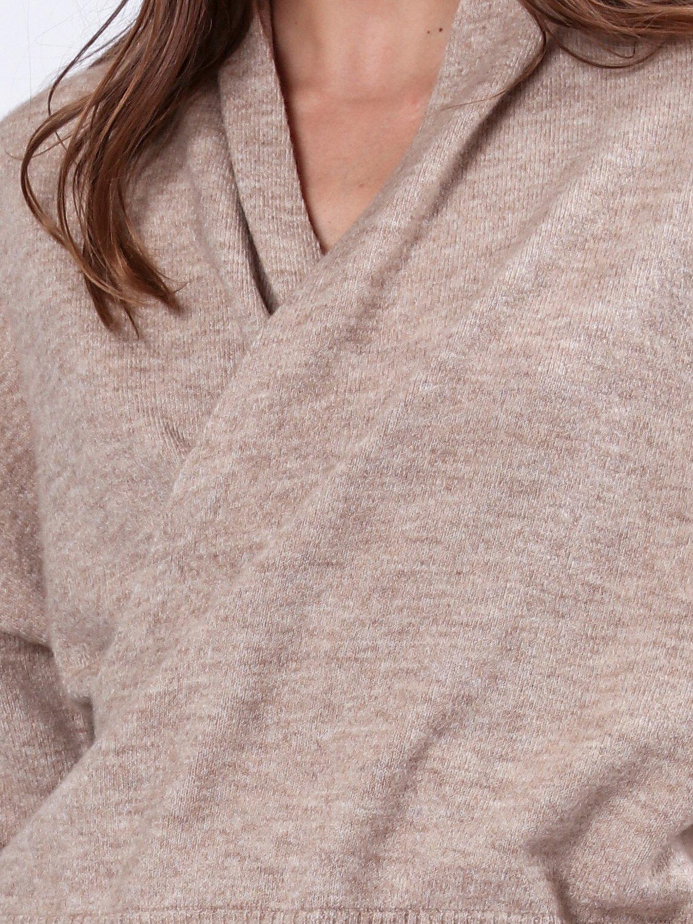  image of religion-shawl-wrap-jumper-beige