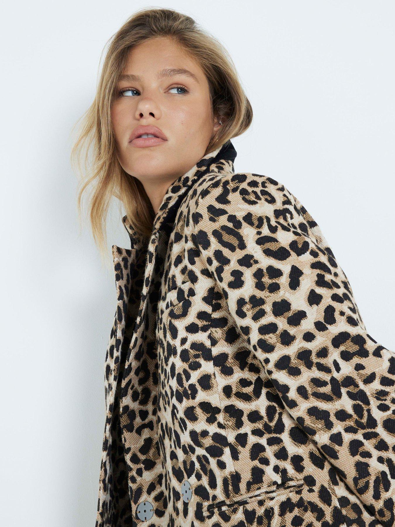 River island leopard print coat on sale