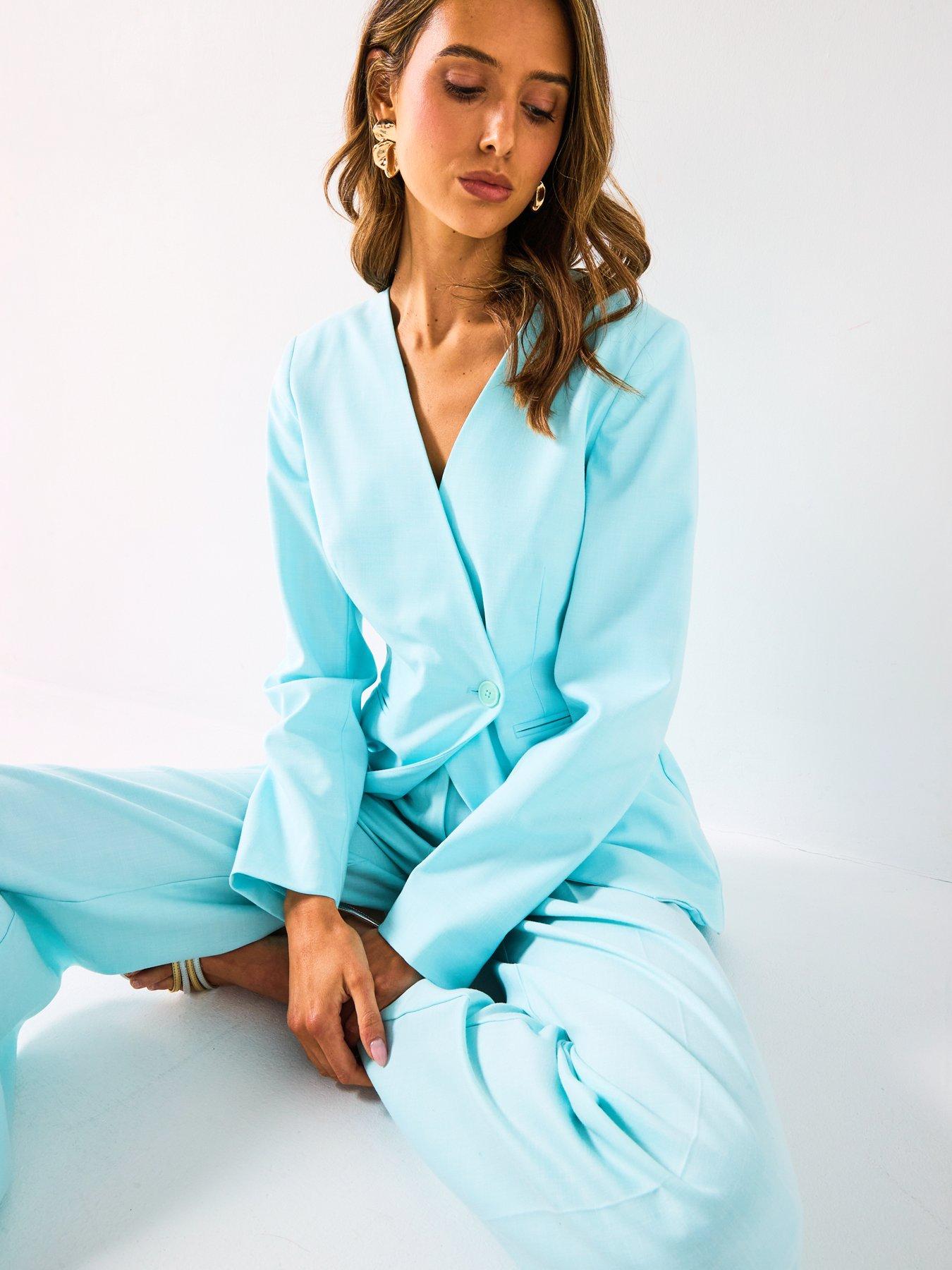  image of v-by-very-collarless-blazer-co-ord