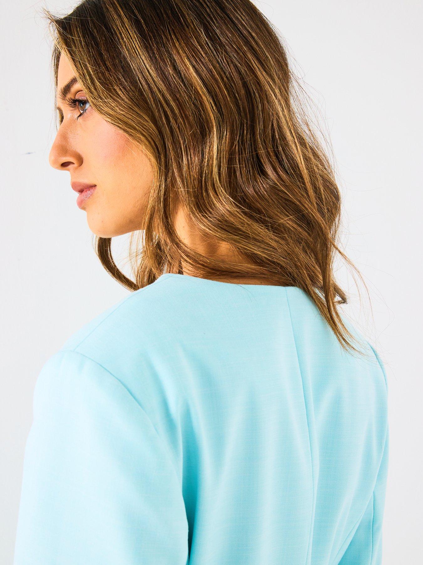  image of v-by-very-collarless-blazer-co-ord