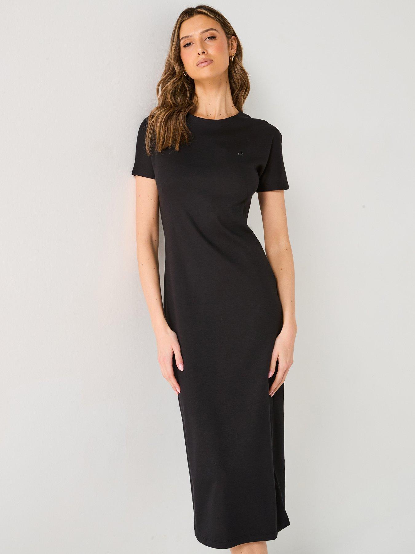 Calvin Klein T-Shirt Midi Dress - Black