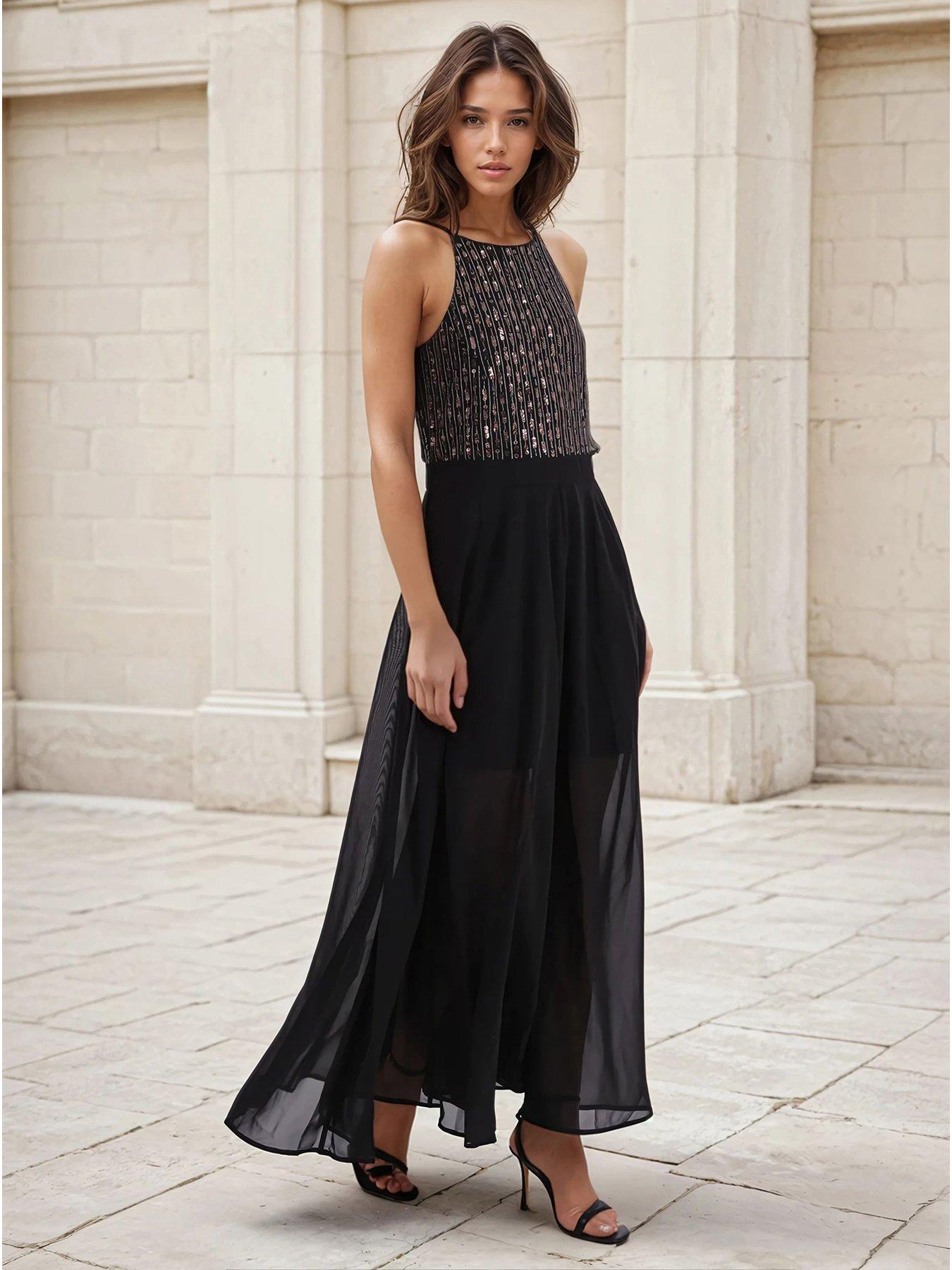 religion-beaded-bodice-maxi-dress-black