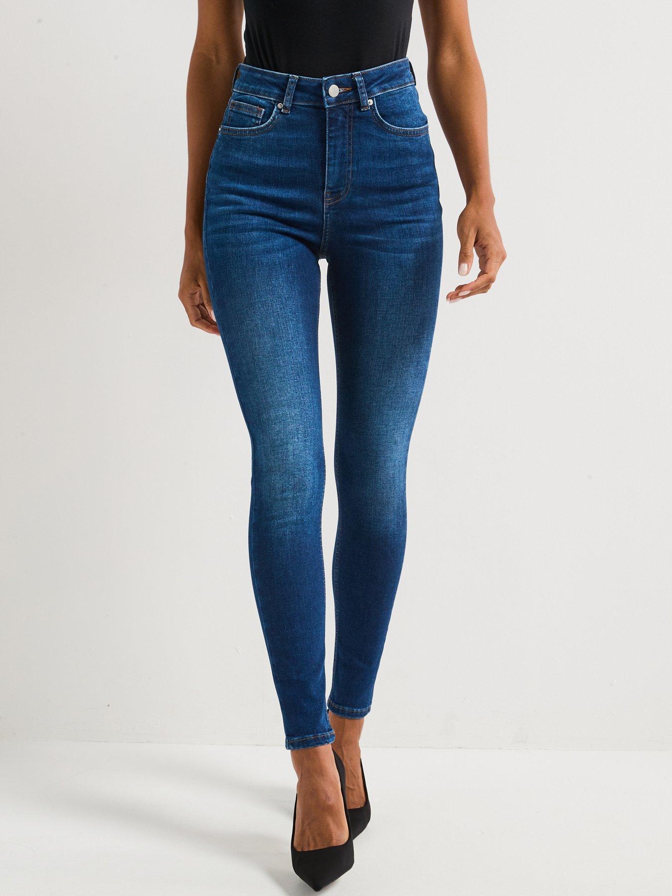 V by Very High Waist Authentic Skinny Jeans - Dark Wash