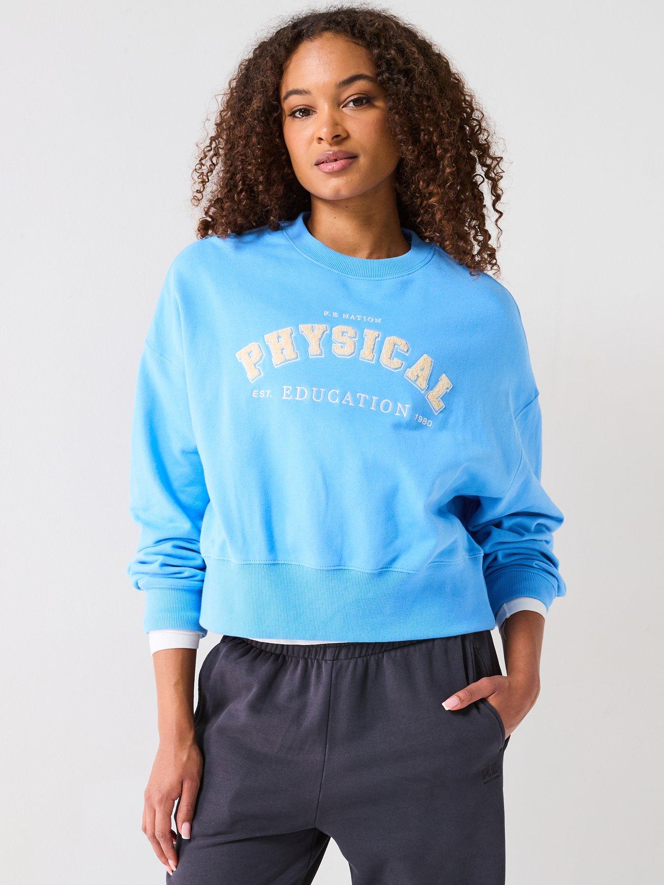 P.E Nation Womens Physical Crew Neck Sweatshirt - Cornflower Blue