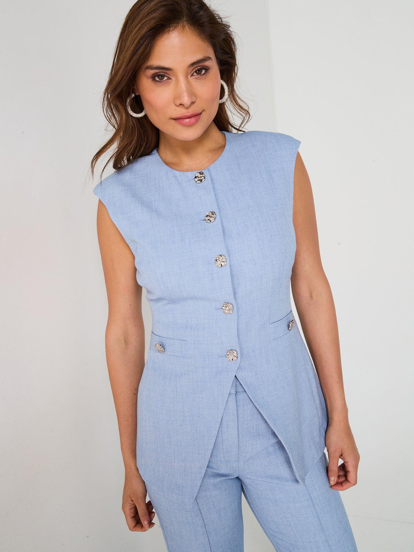 v-by-very-longline-textured-waistcoat-co-ord-blue