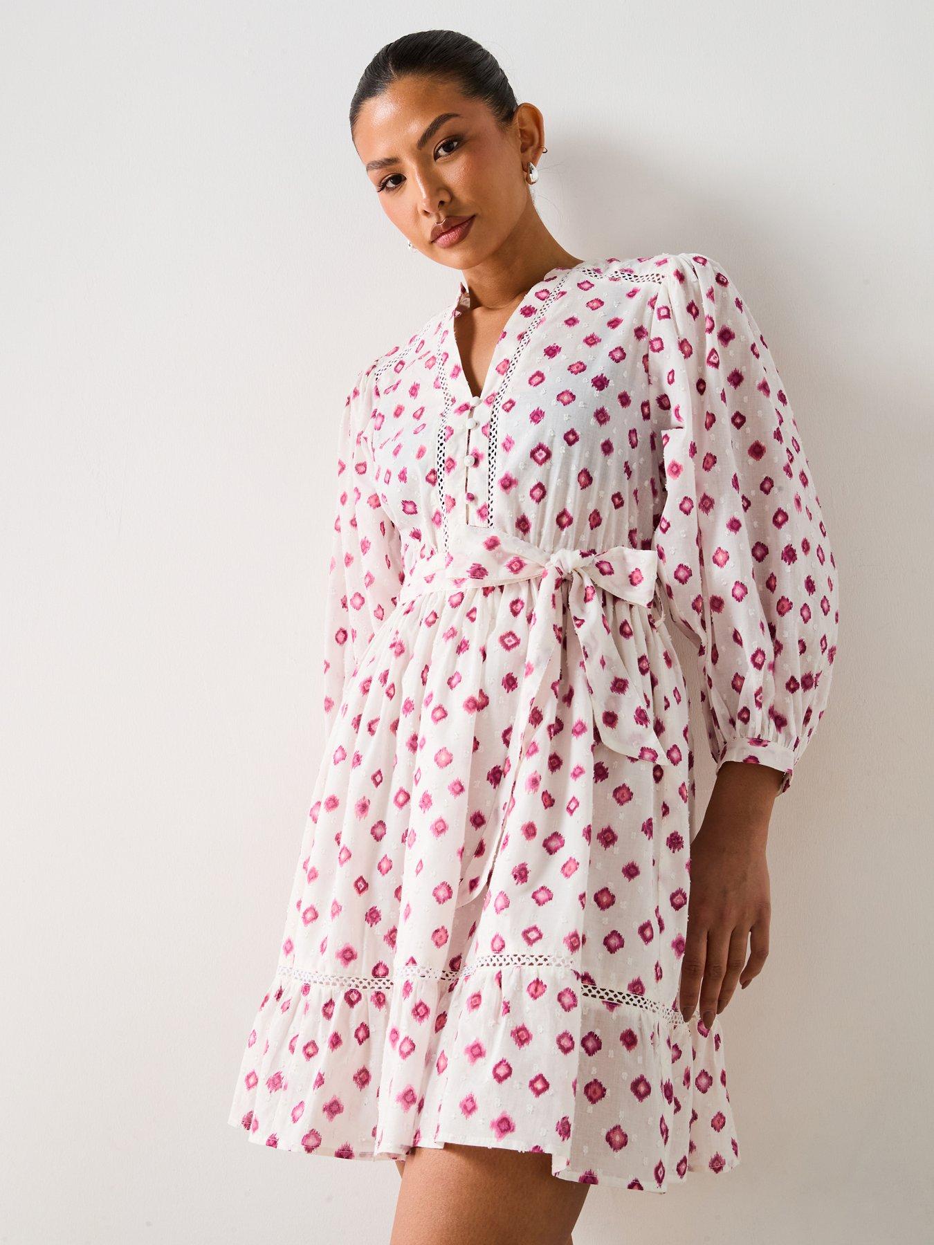 v-by-very-aztec-printed-mini-shirt-dress-white