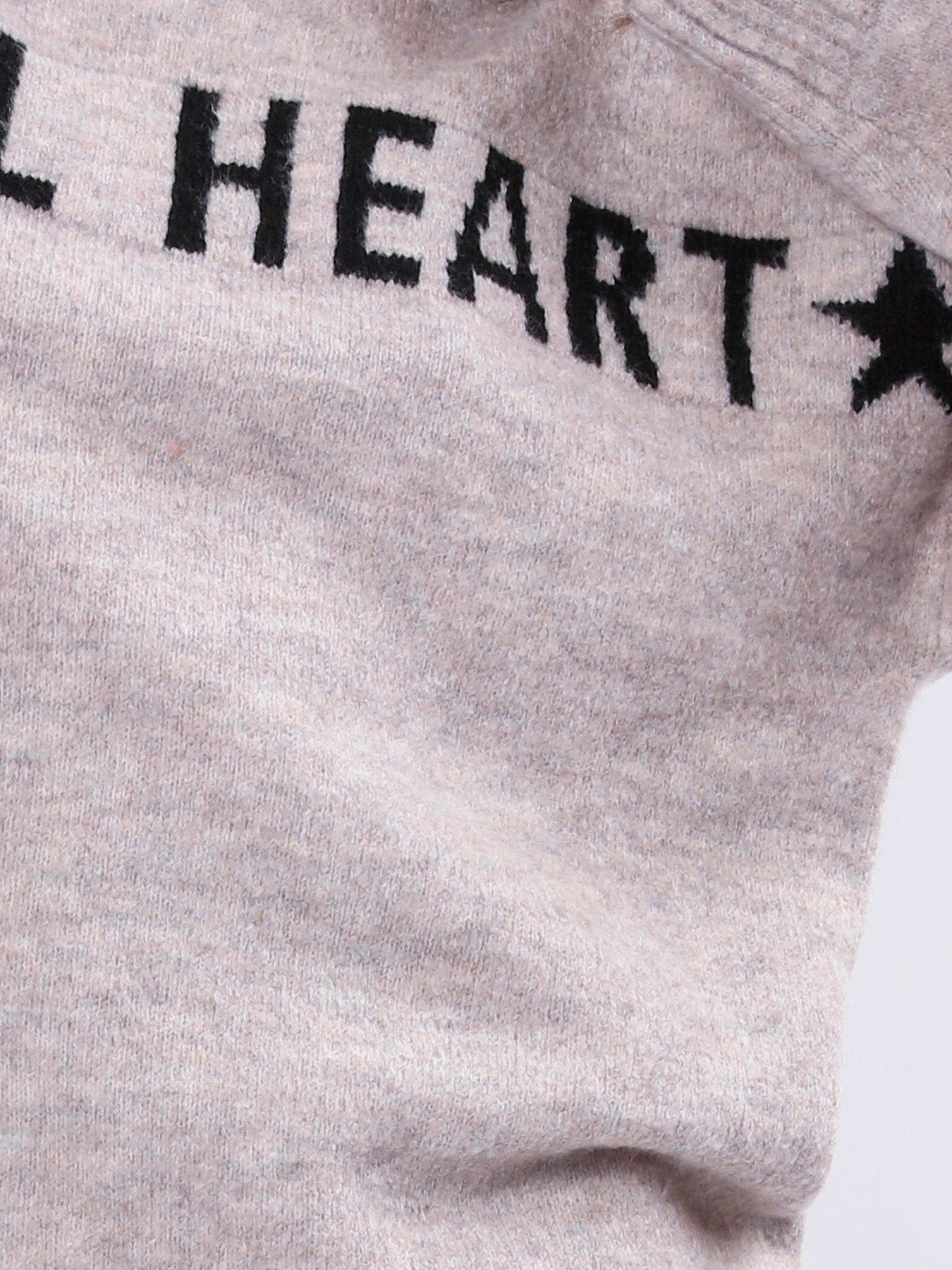  image of religion-rebel-heart-oversized-jumper-beige