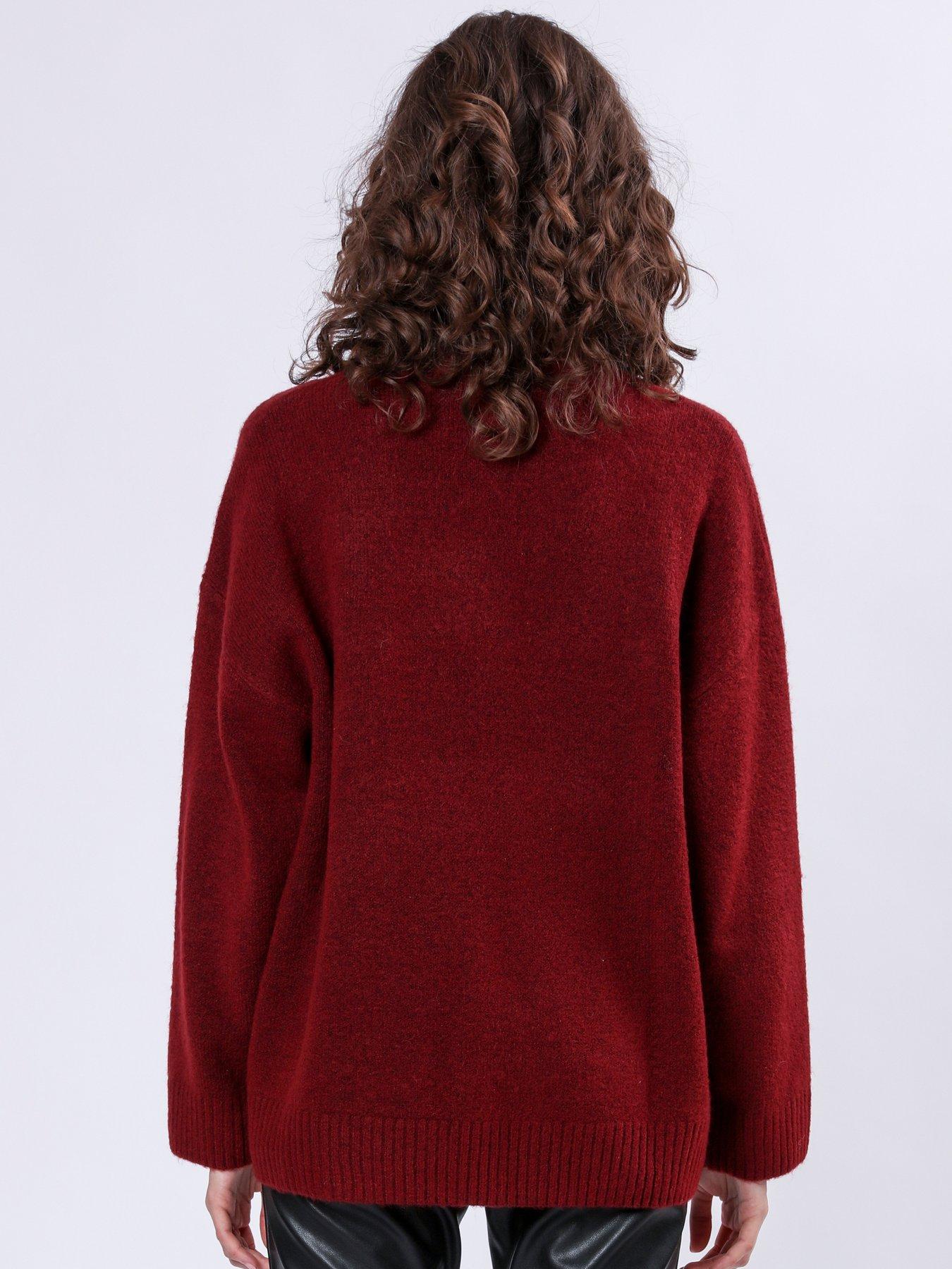  image of religion-rebel-heart-oversized-jumper-red
