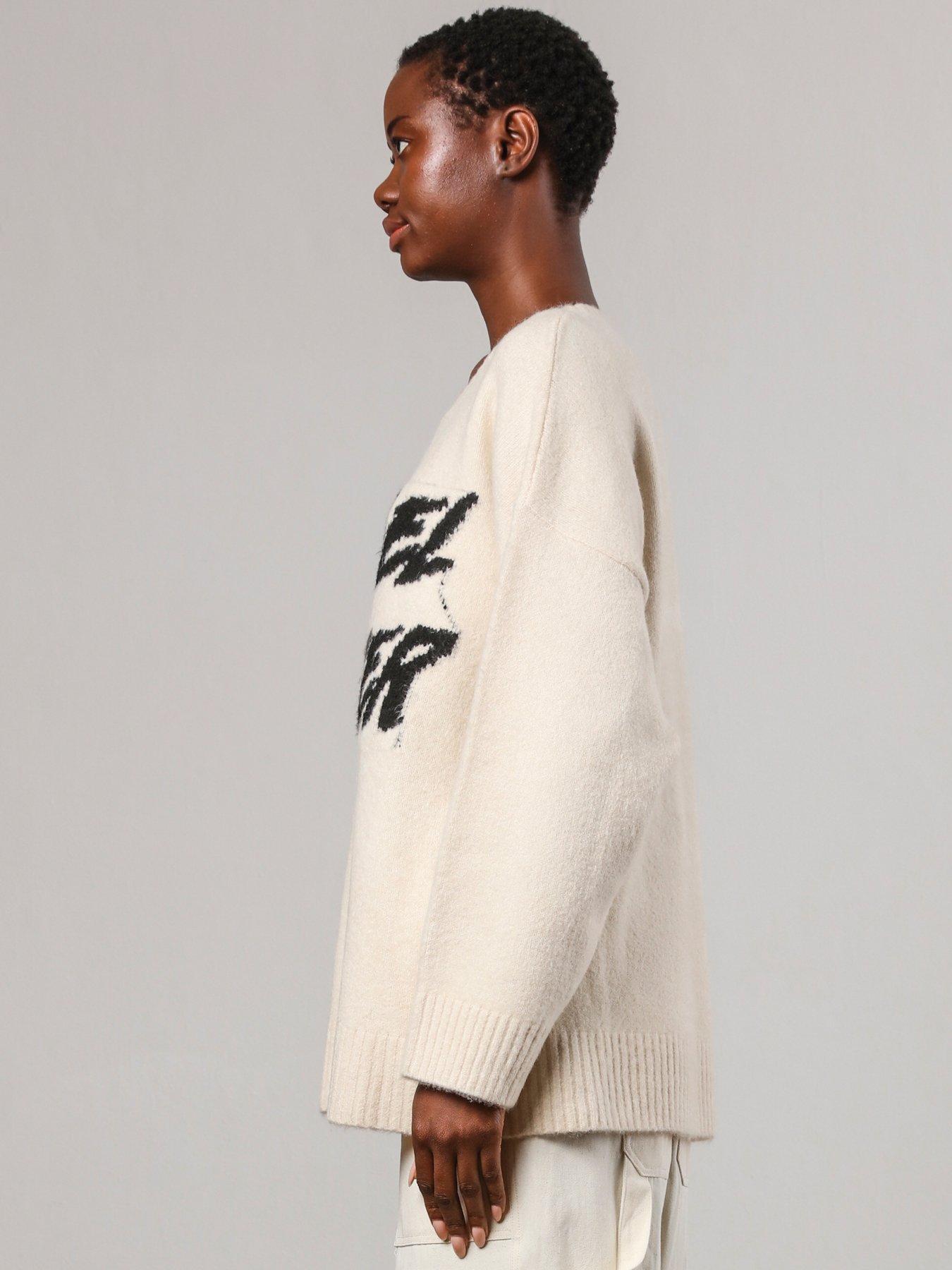  image of religion-rebel-forever-oversized-jumper-white