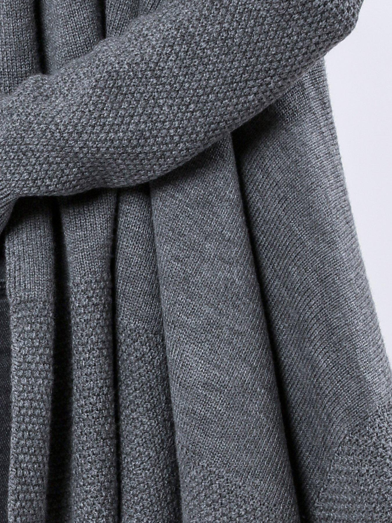  image of religion-soft-yarn-draped-cardigan-grey