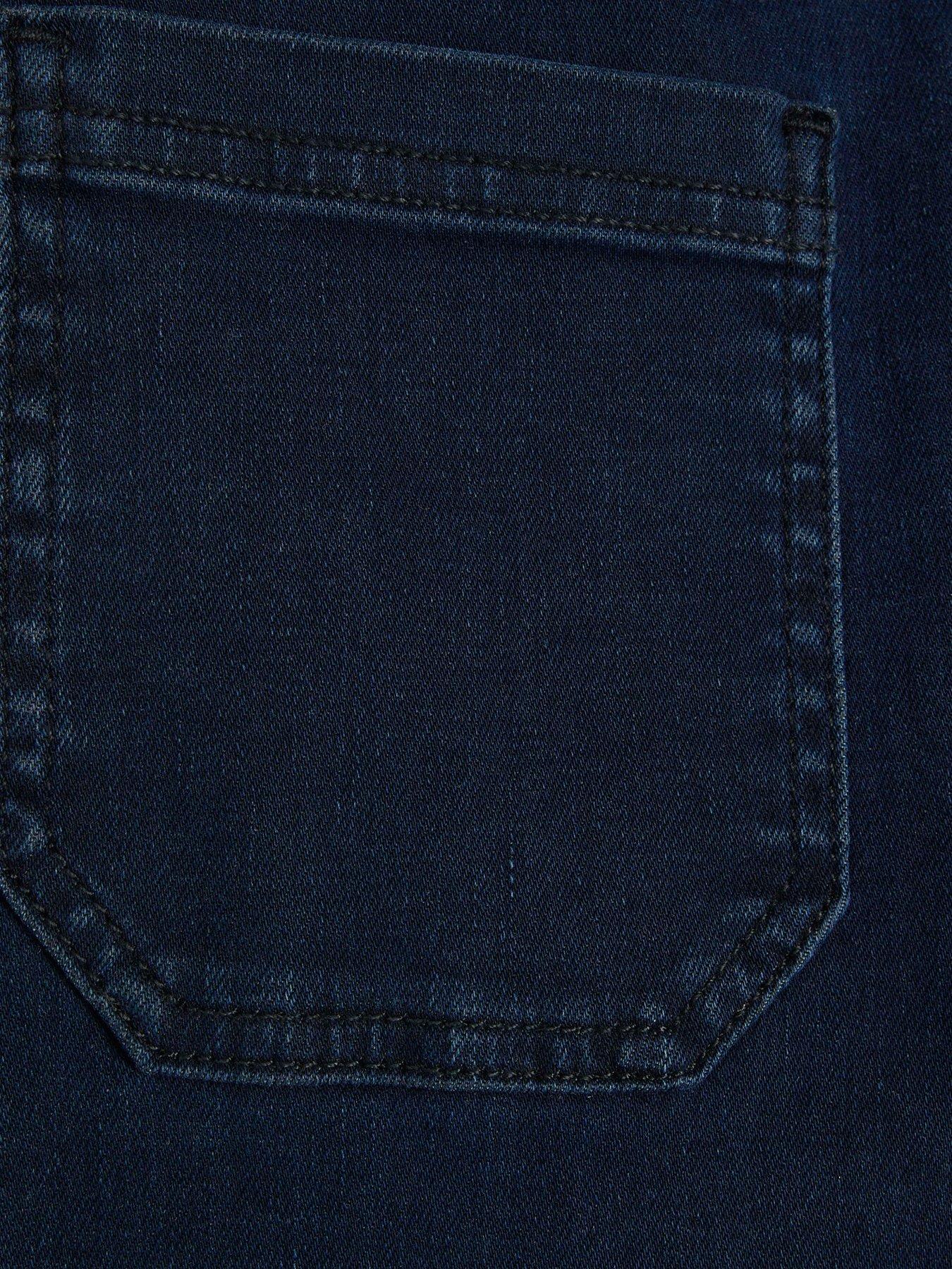 image of river-island-wide-leg-pocket-front-jeans-blue
