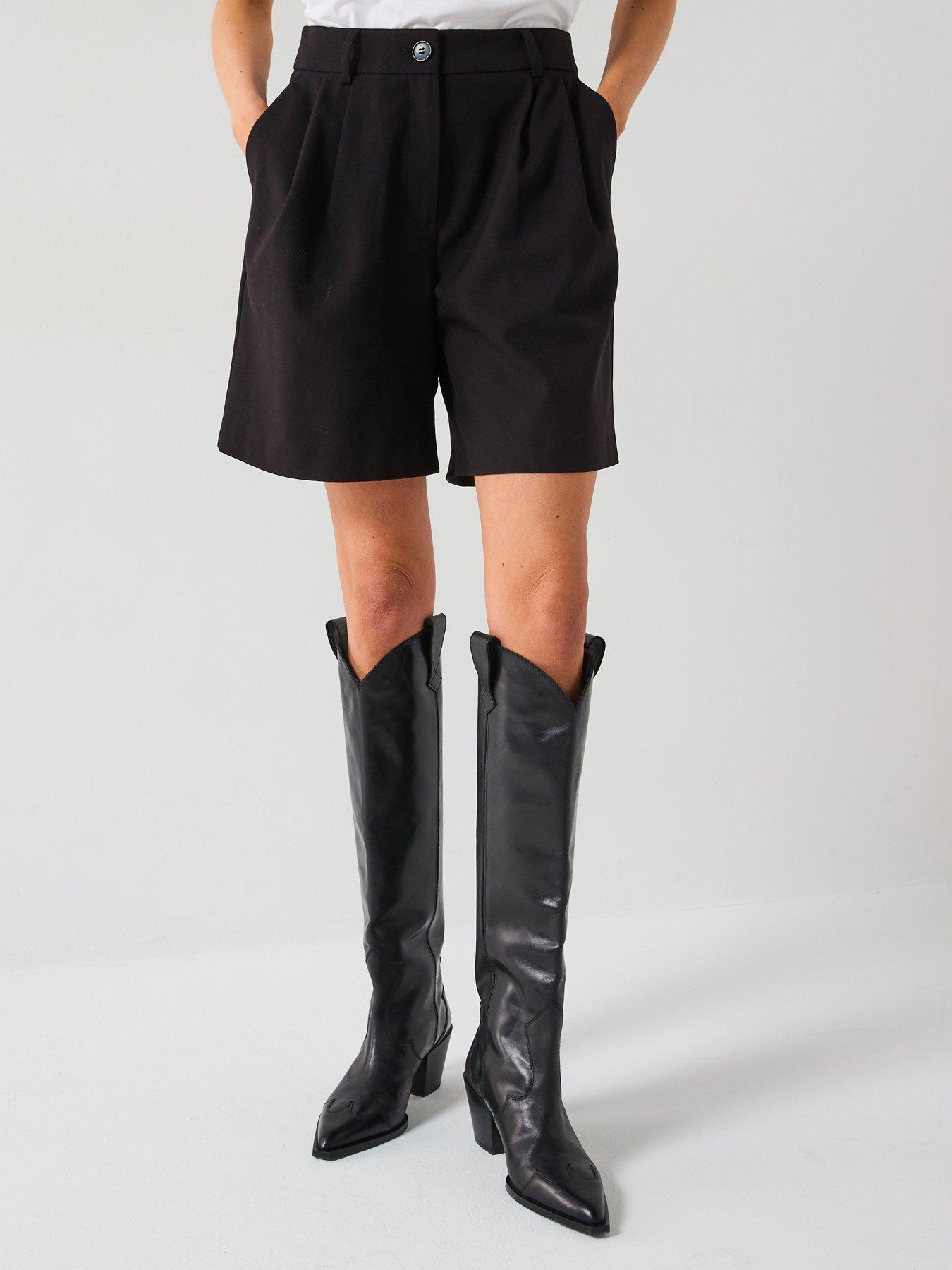  image of v-by-very-bermuda-co-ord-shorts-black
