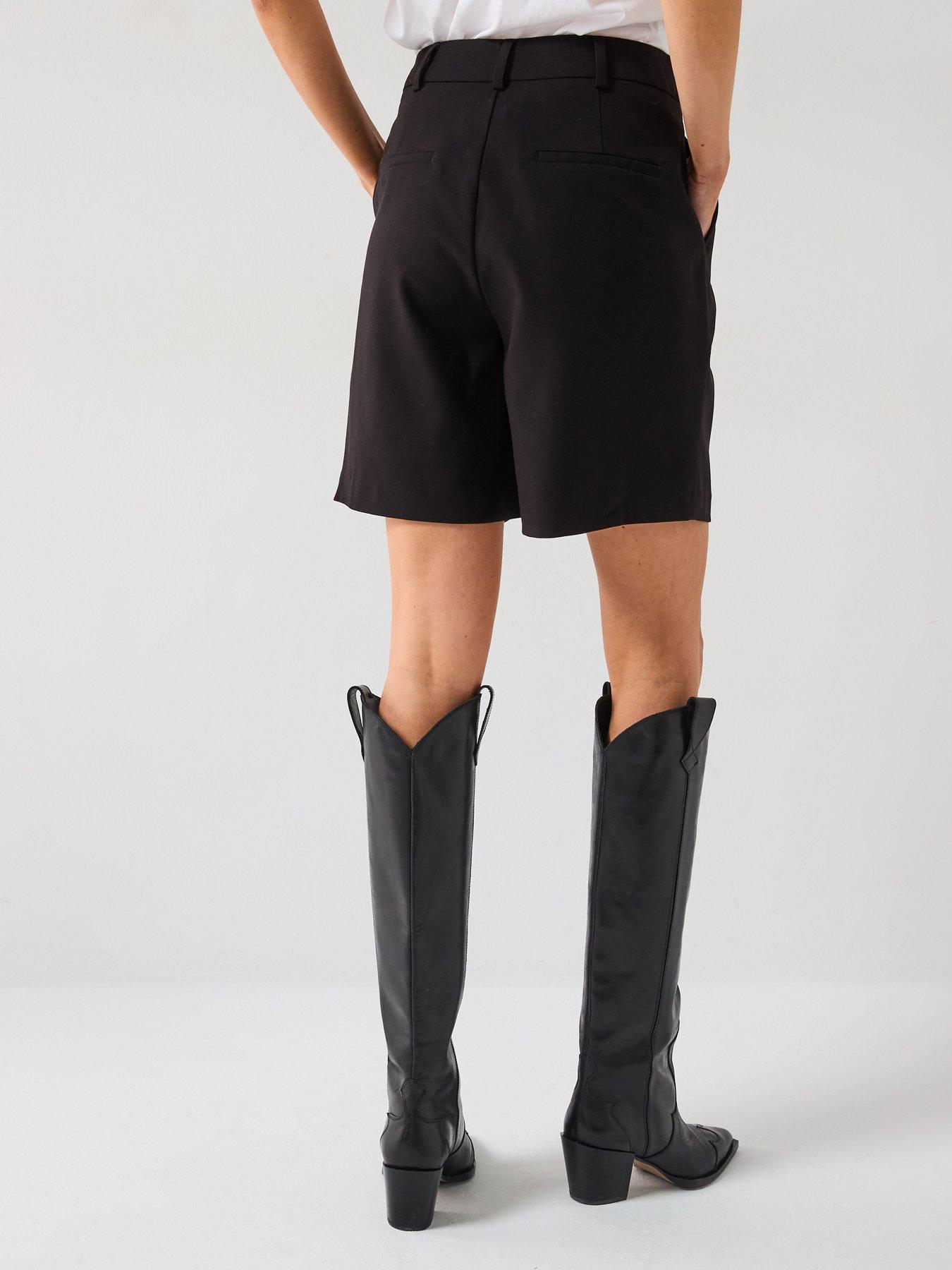  image of v-by-very-bermuda-co-ord-shorts-black