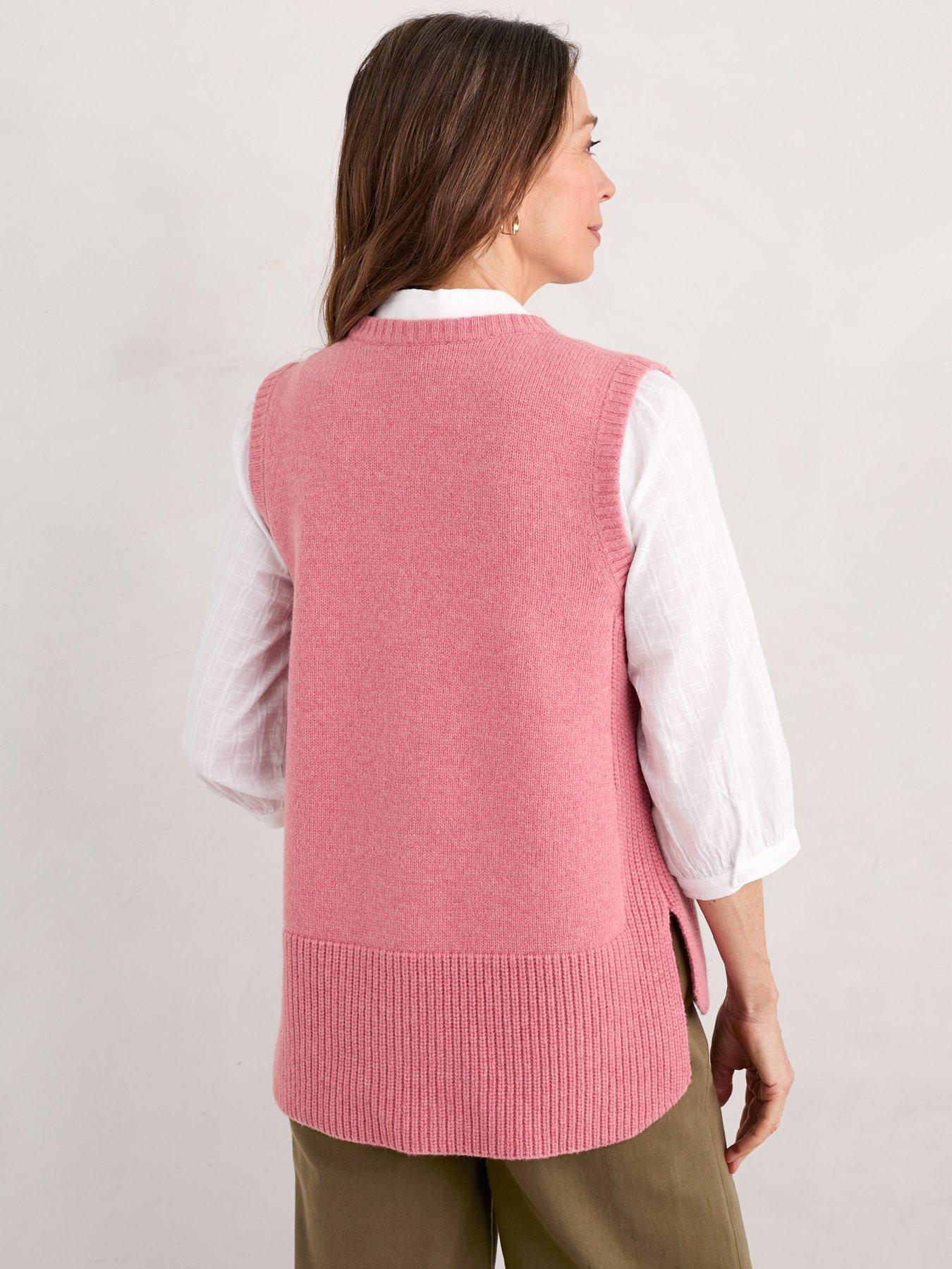  image of seasalt-cornwall-coupling-vest-knit-pink