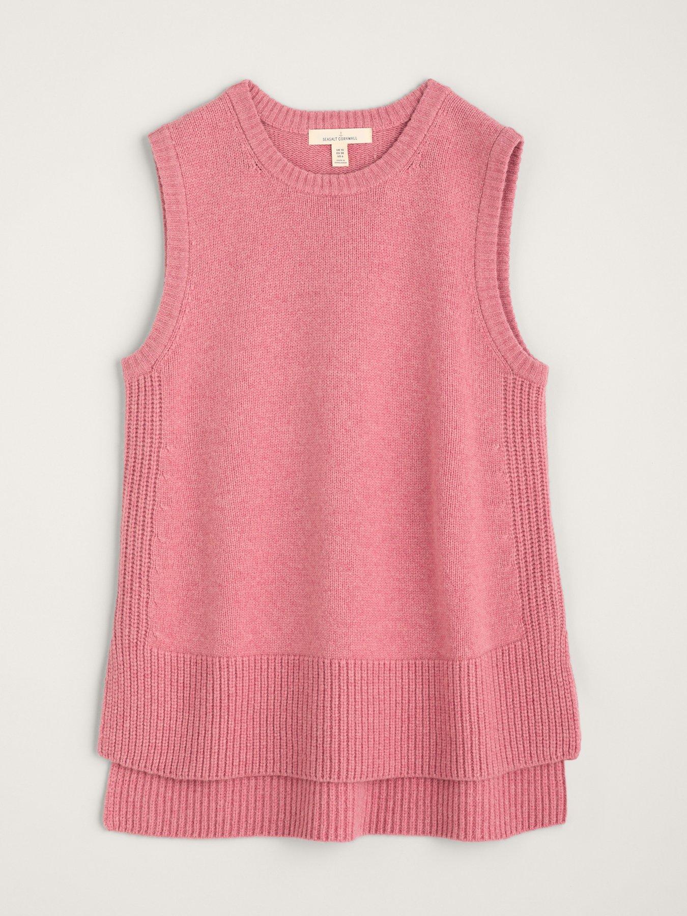  image of seasalt-cornwall-coupling-vest-knit-pink