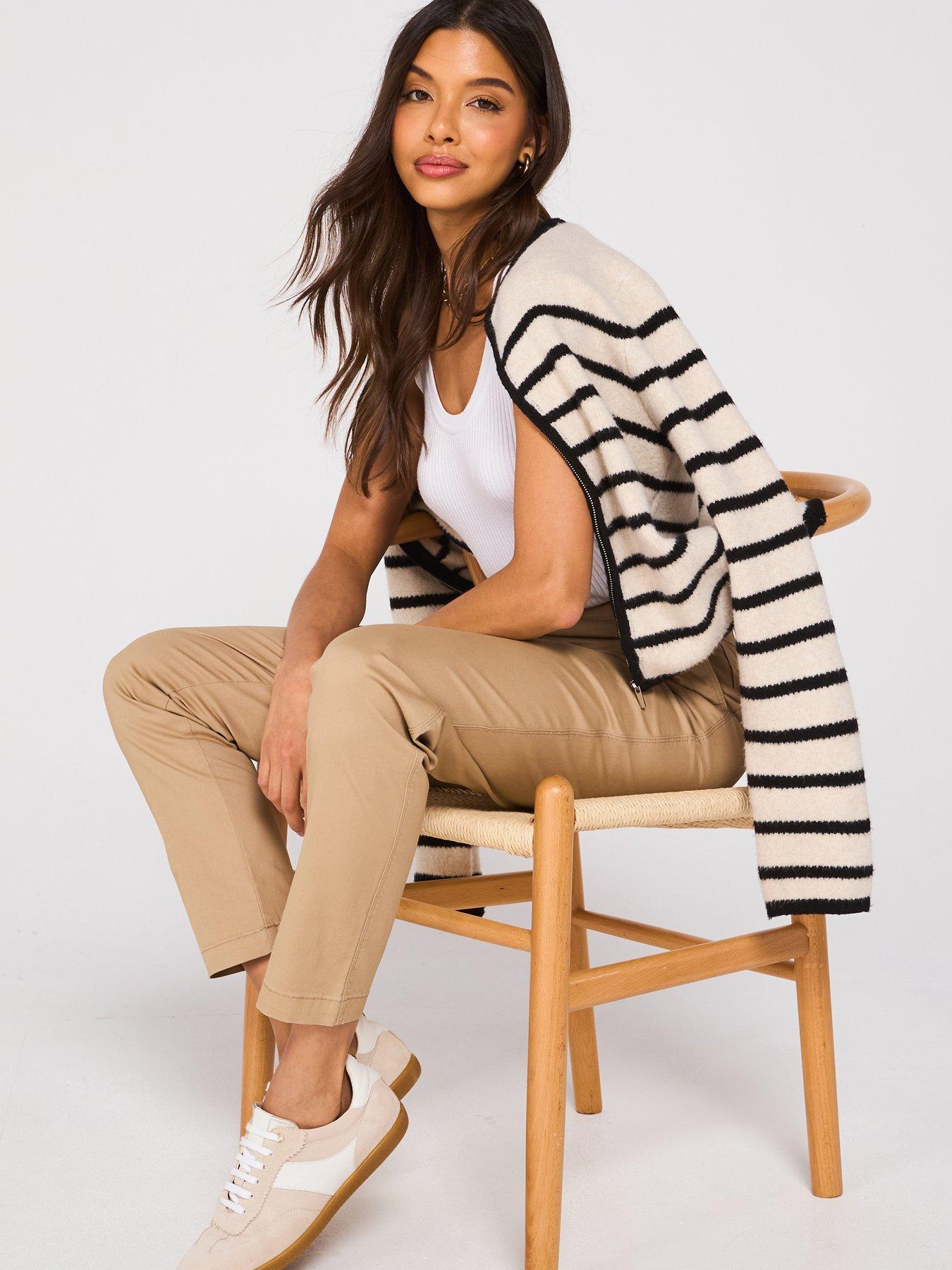 image of everyday-girlfriend-chino-trousers-stone