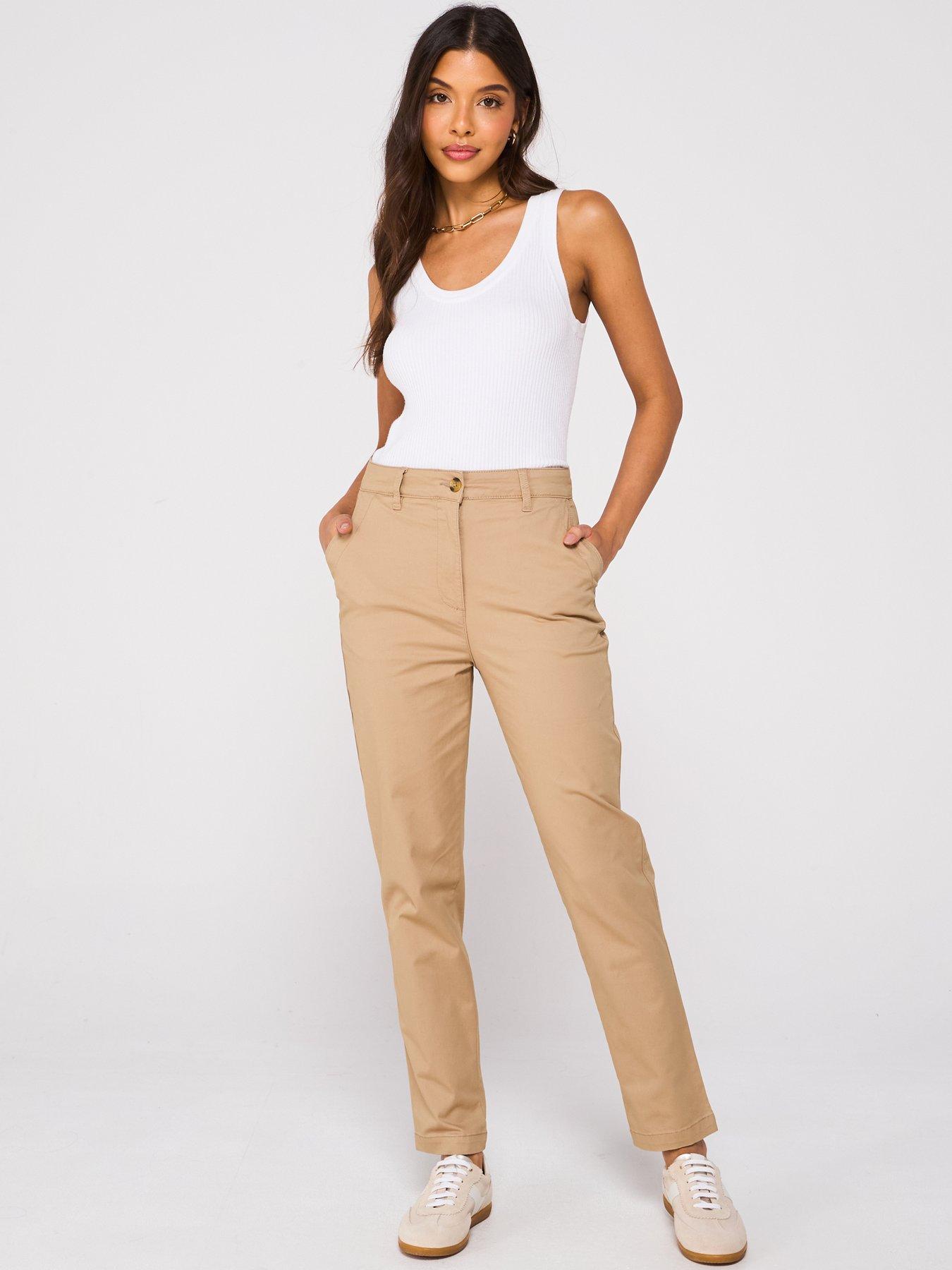  image of everyday-girlfriend-chino-trousers-stone