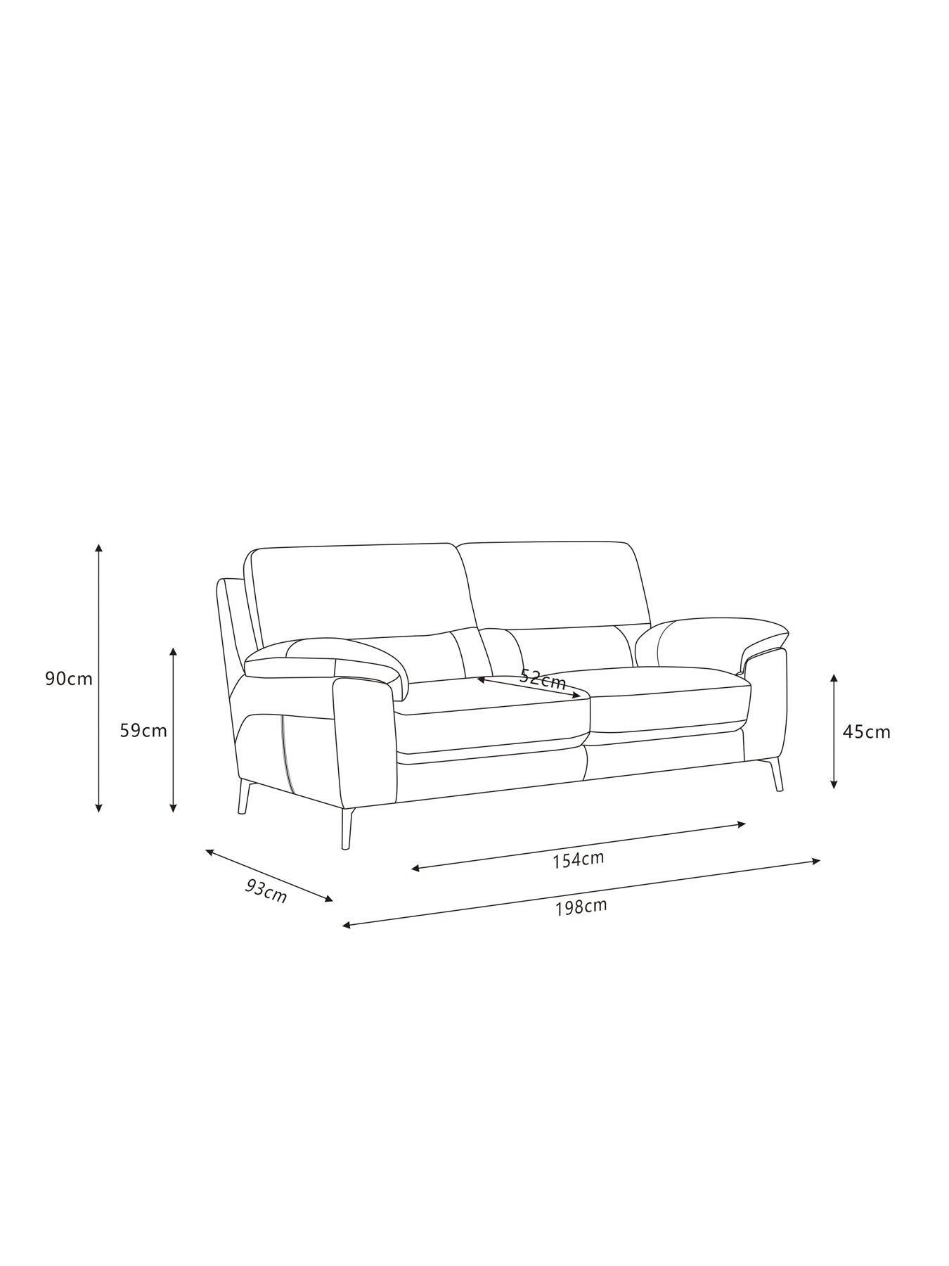 Image 7 of 7 of The Very Collection Lesta 3 Seater Leather Sofa