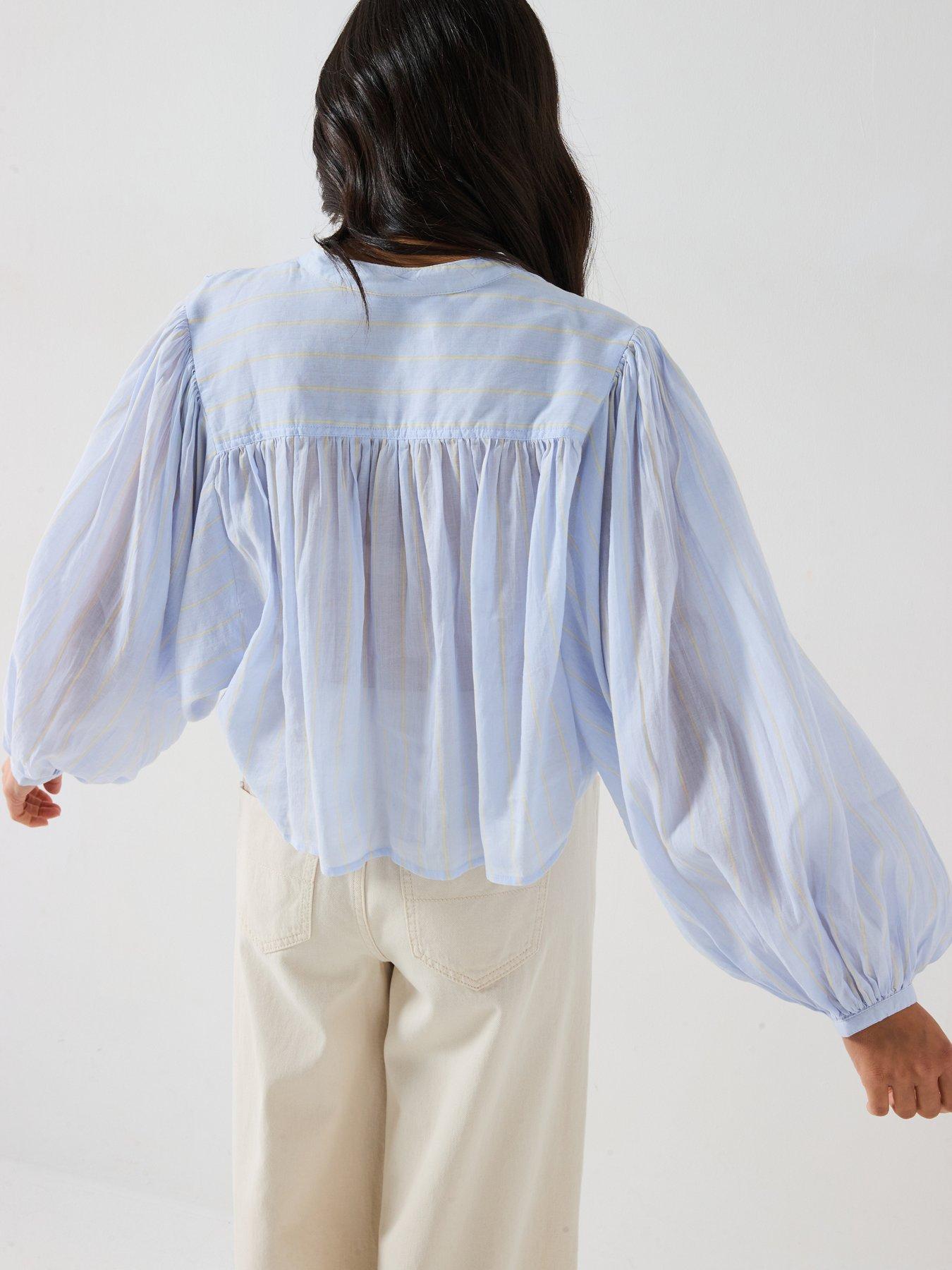 stillFront image of v-by-very-rami-button-through-shirt