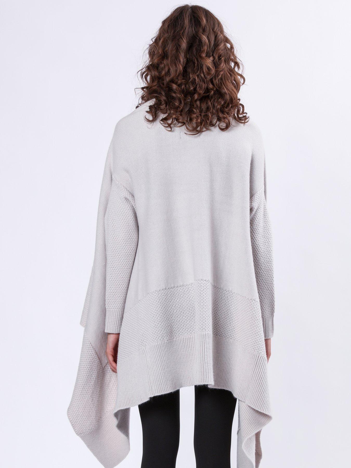  image of religion-soft-yarn-draped-maxi-cardigan-grey