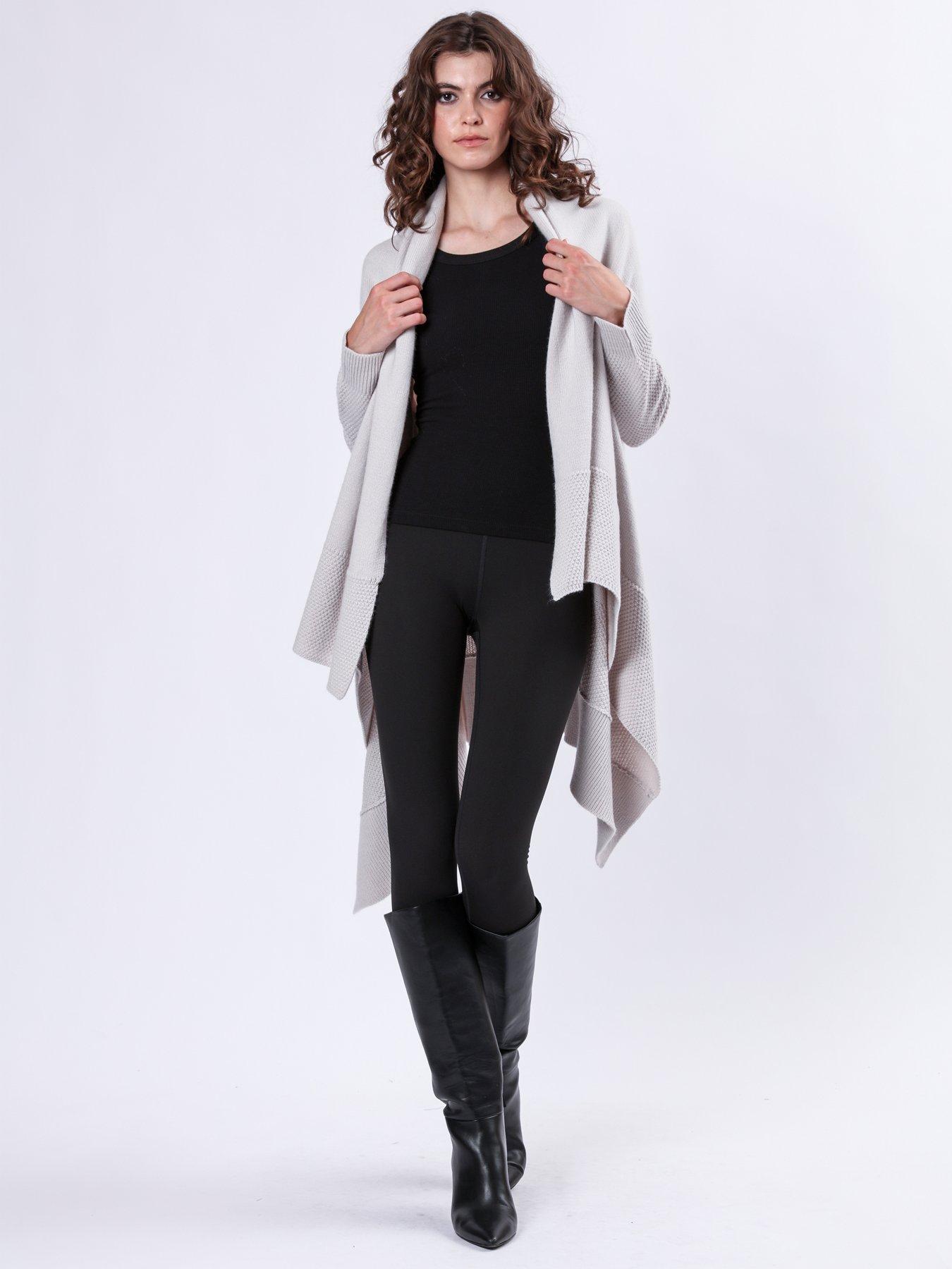  image of religion-soft-yarn-draped-maxi-cardigan-grey